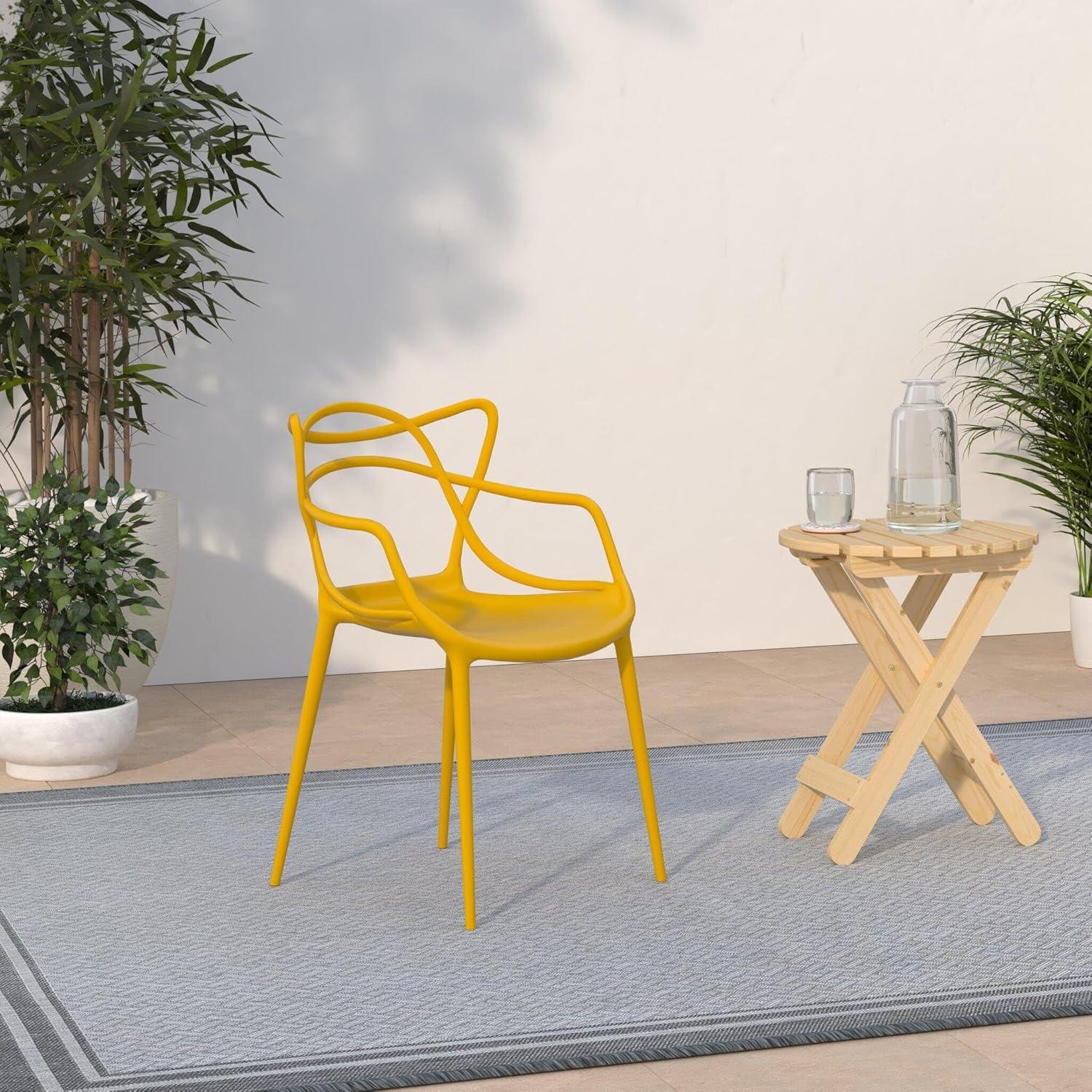 Mod Made MM-PC-006-Yellow Loop Chair - Yellow