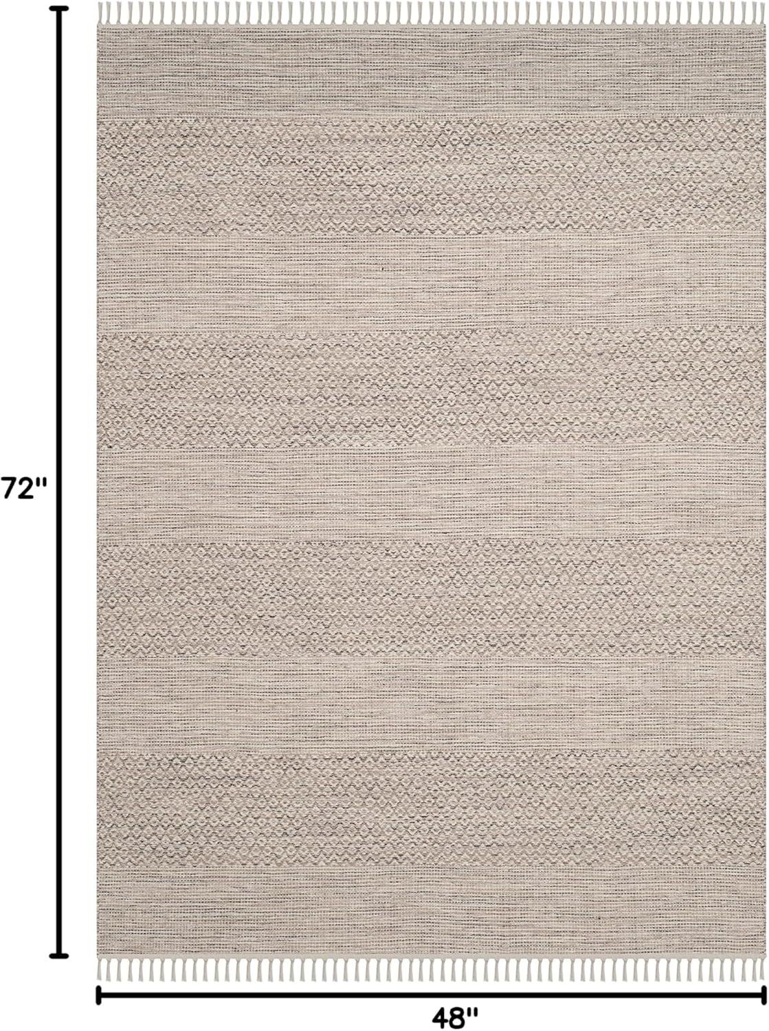 Montauk MTK330 Hand Woven Indoor Accent Rug - Ivory/Steel Grey - 4'x6' - Safavieh