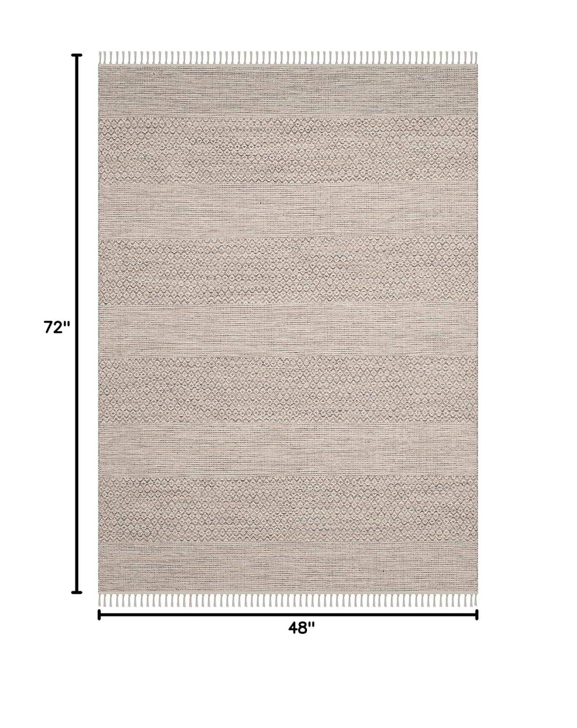 Montauk MTK330 Hand Woven Indoor Accent Rug - Ivory/Steel Grey - 4'x6' - Safavieh