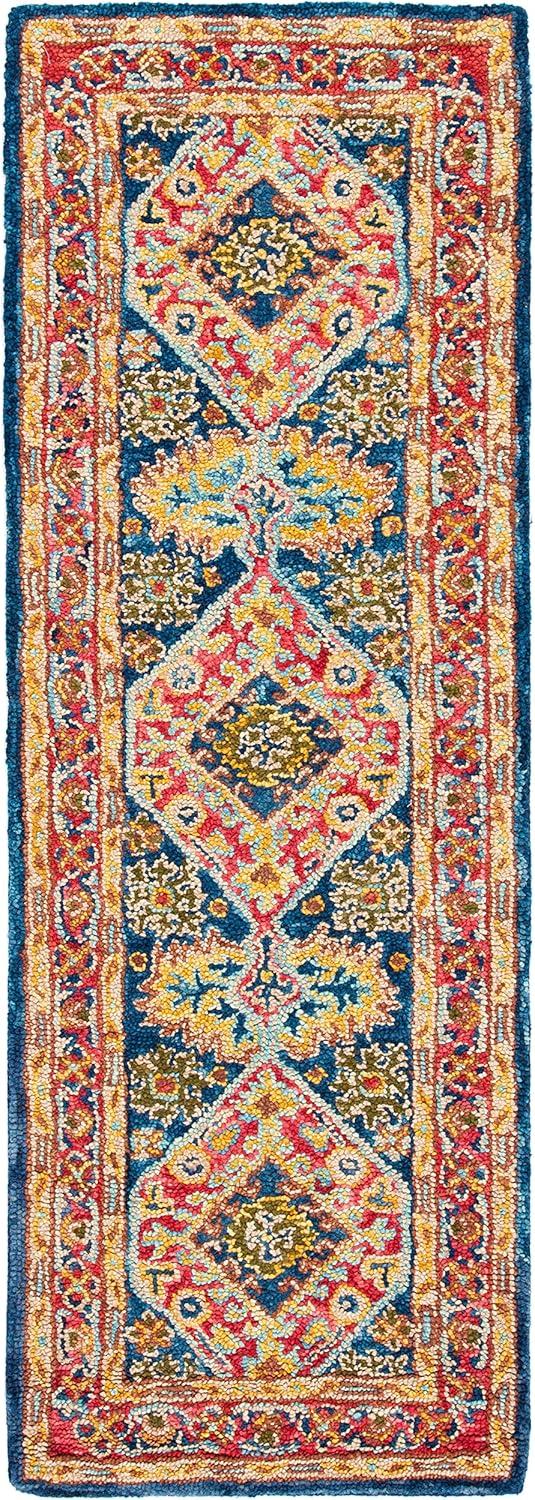 Aspen APN523 Hand Tufted Runner Rug - Red/Blue - 2'3"x11' - Safavieh.