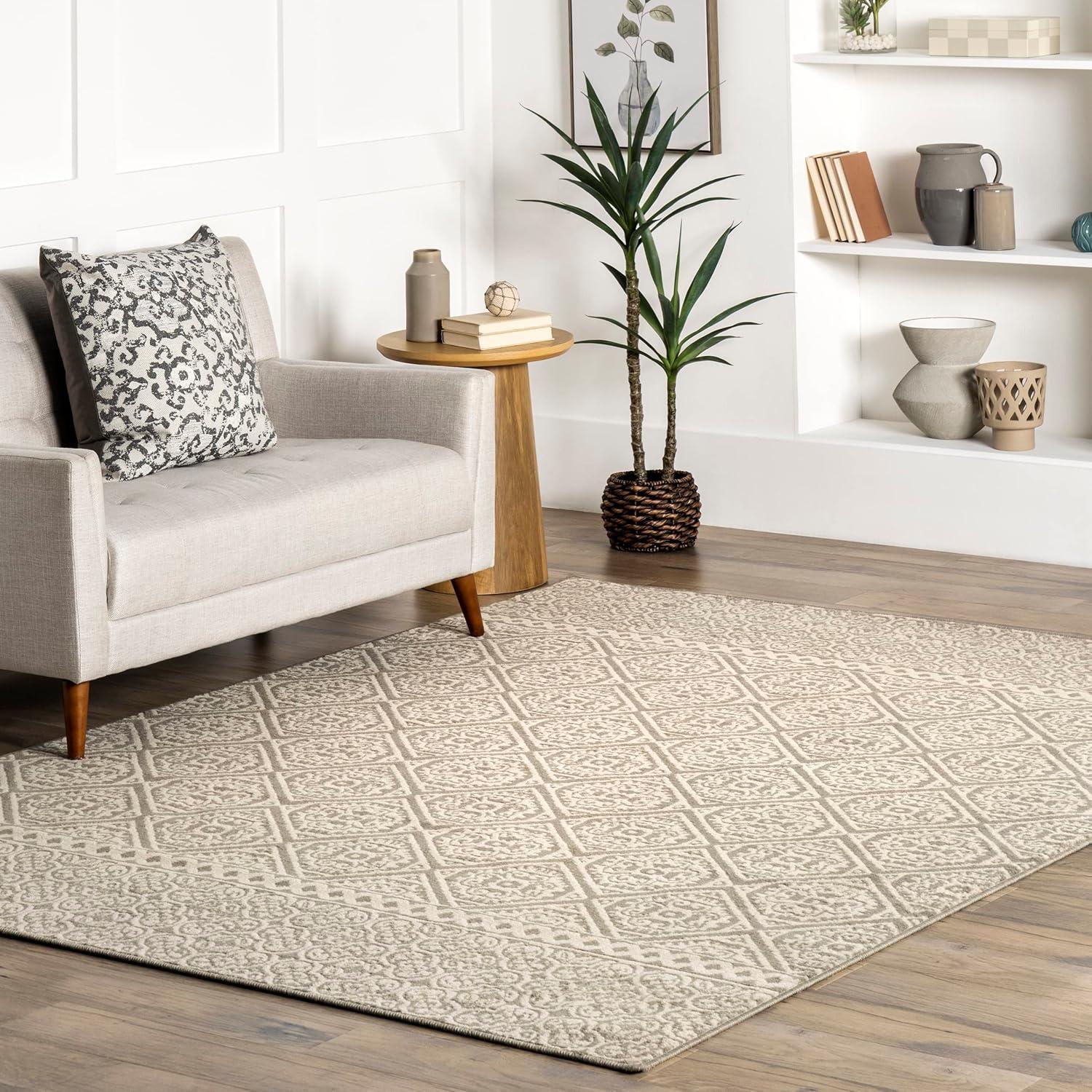 Nuloom Transitional Floral Jeanette Indoor Area Rug