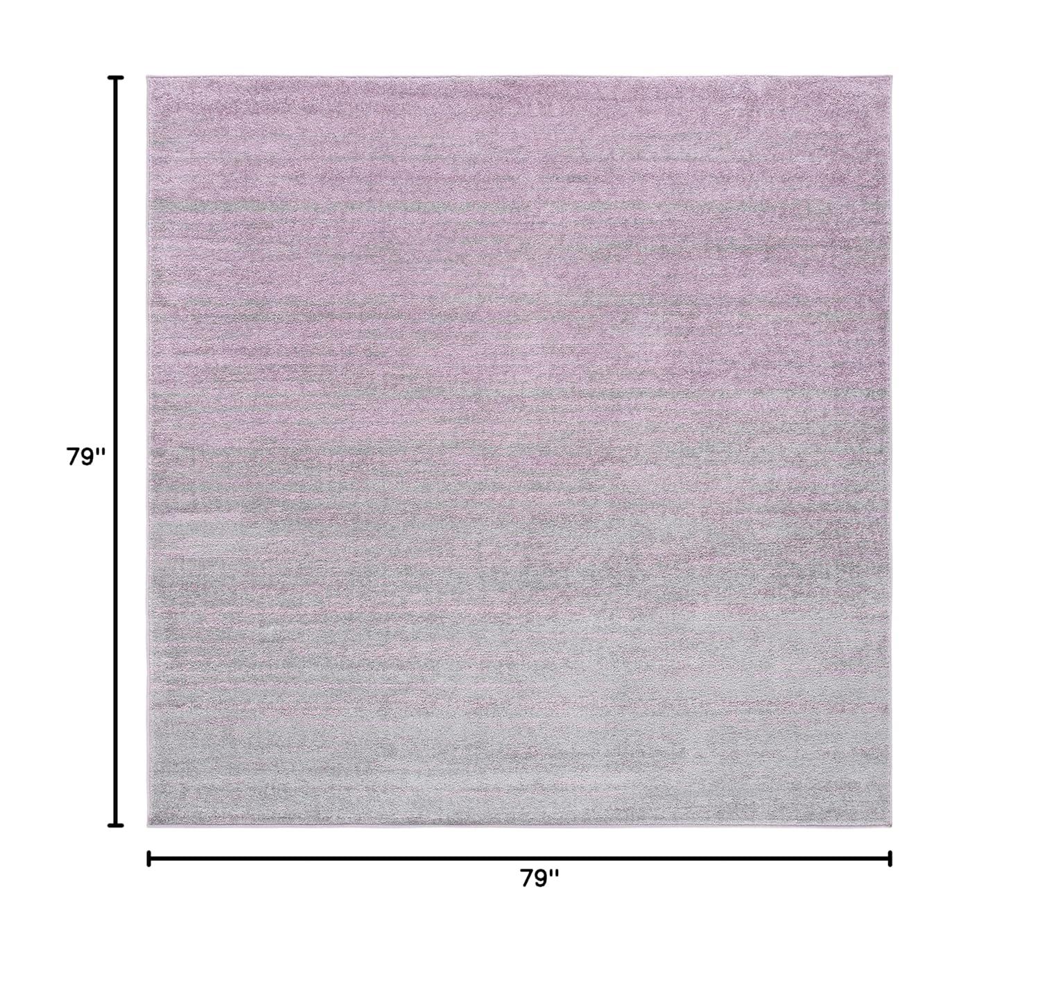 Adirondack ADR113 Machine Made Indoor Area Rug - Purple/Green - 6'-7"x6'-7" - Safavieh