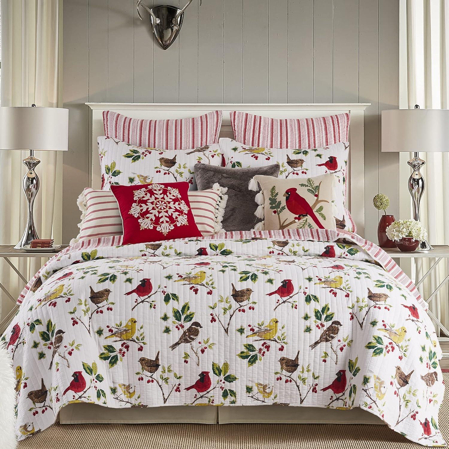 Thatch Home Joybirds Cardinal Pillow - by Levtex Home