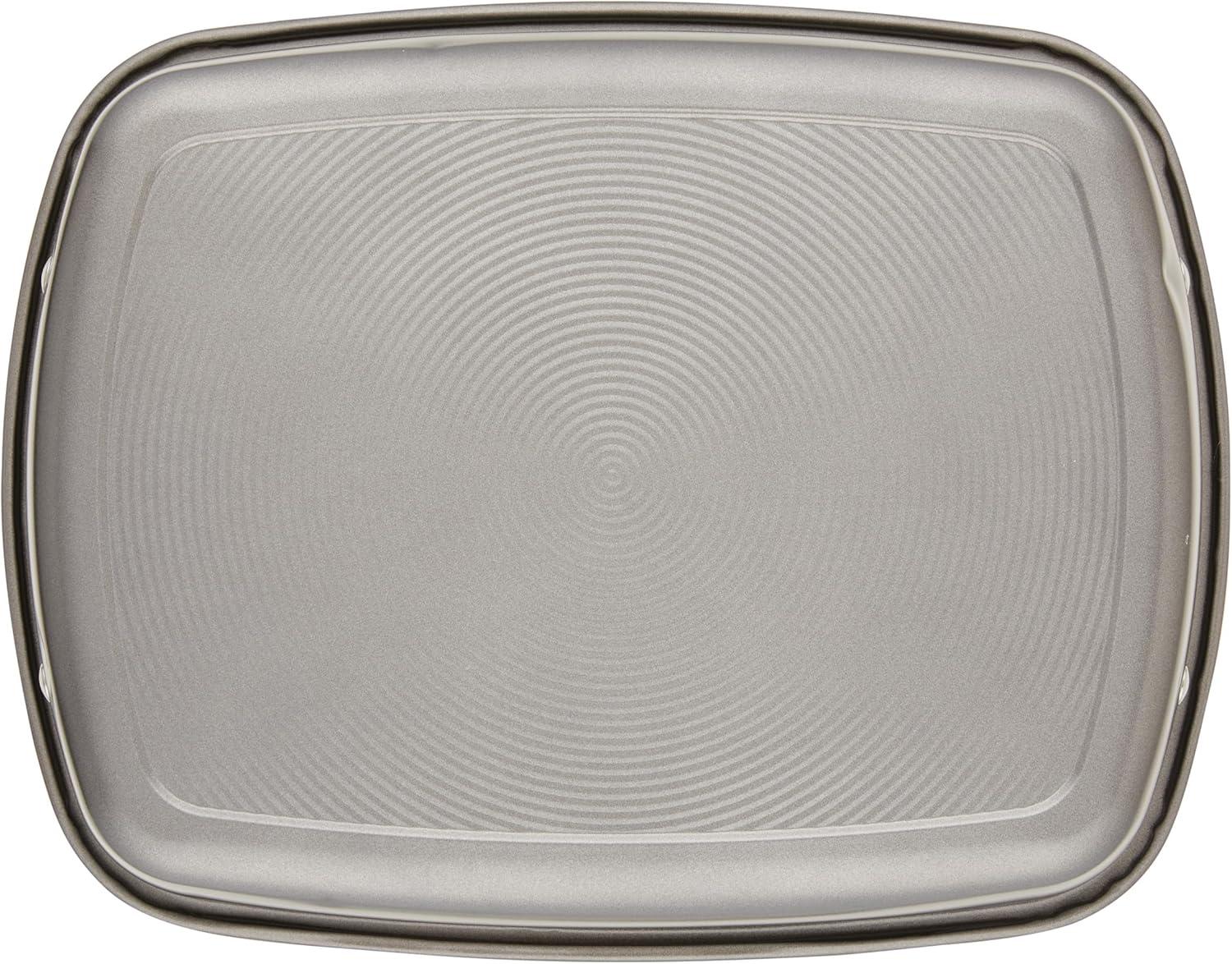 Circulon Bakeware Nonstick Roasting Pan / Roaster with Rack, 17-Inch x 13-Inch, Gray