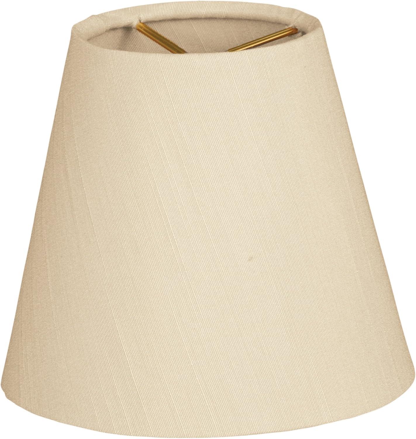 Beige Silk Empire Chandelier Shade 6 x 6 x 5.5 Inches