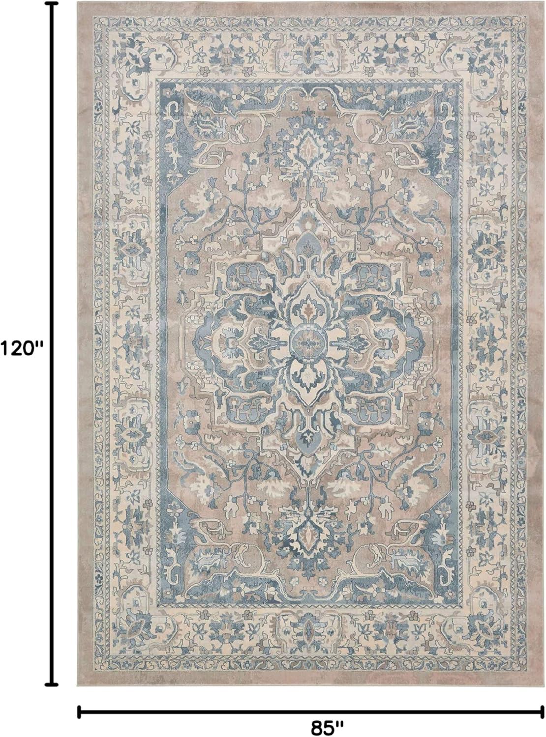 Unique Loom Louisa Paris Rug , 7' 1" x 10' 0" ,Dark Gray