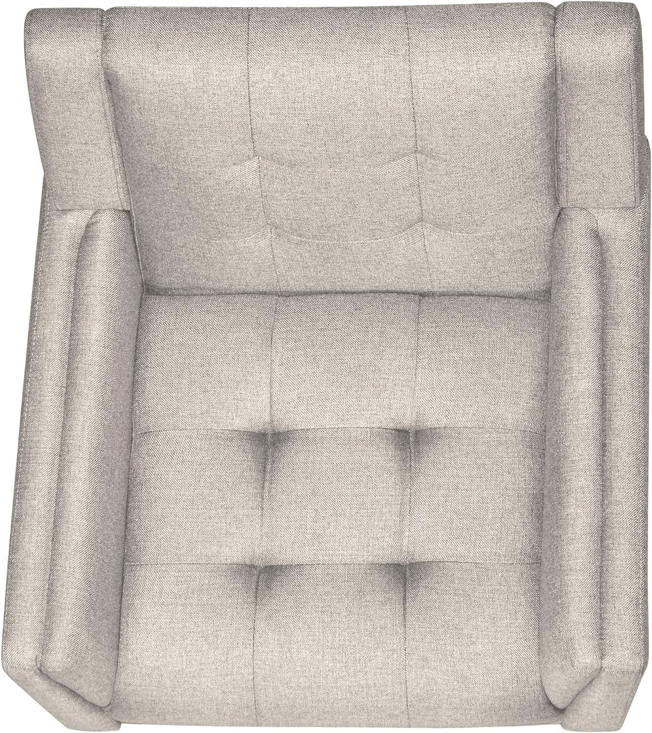 GDF Studio Anvith Mid Century Modern Fabric Arm Chair, Beige