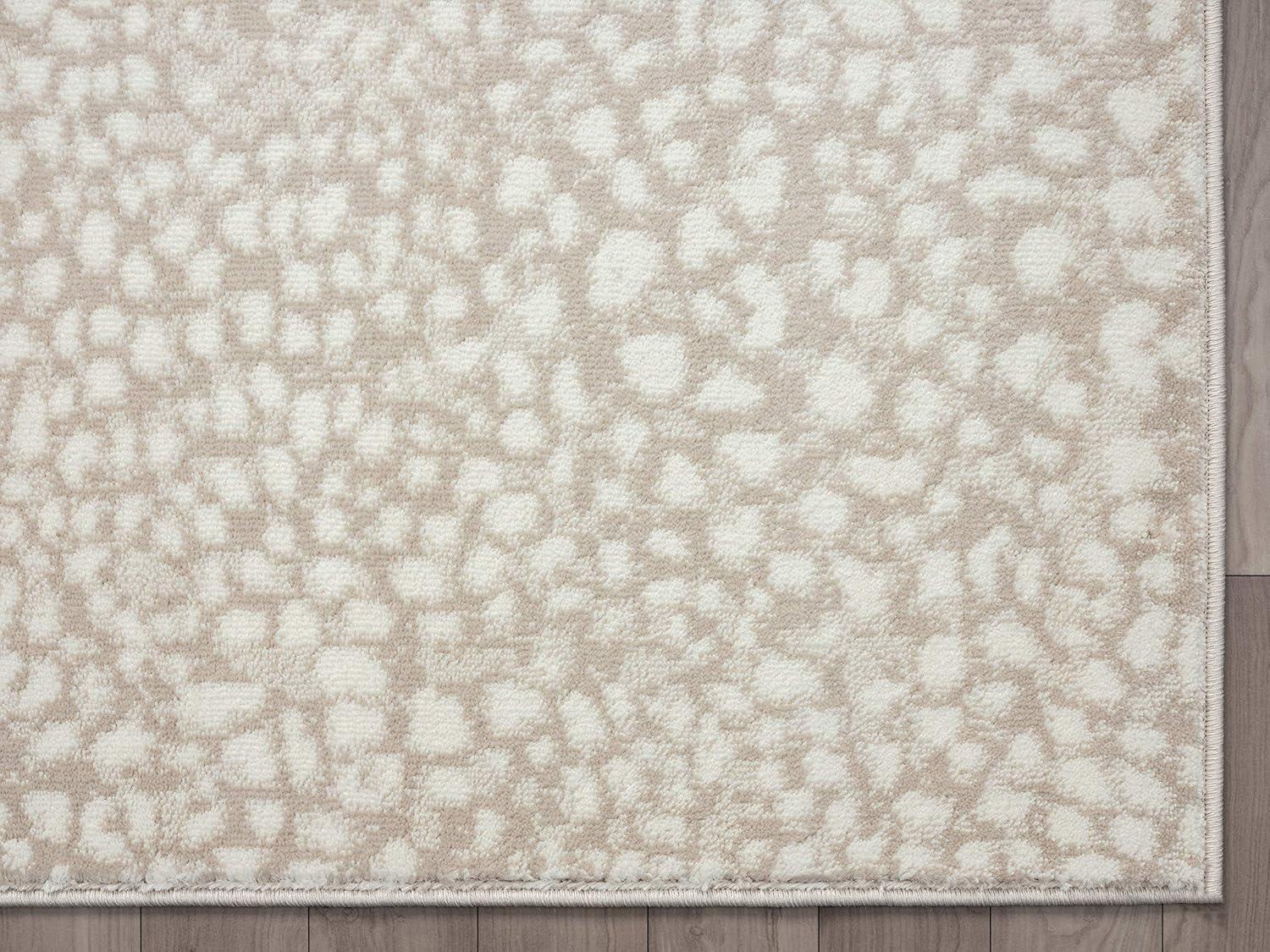 Abani Rugs Arto Contemporary Cheetah Print Area Rug Cream 7'9" x 10'2" 8' x 10'