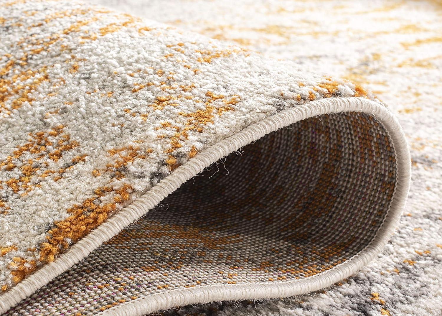 Madison MAD608 Power Loomed Indoor Area Rug - Cream/Orange - 4'x4' - Safavieh.