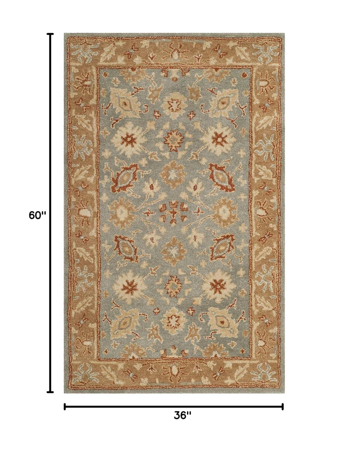Antiquity AT61 Hand Tufted Indoor Accent Rug - Blue/Beige - 3'x5' - Safavieh
