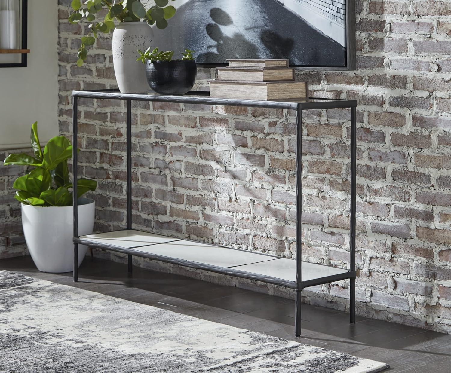 Signature Design by Ashley Casual Ryandale Console Sofa Table, Antique Black