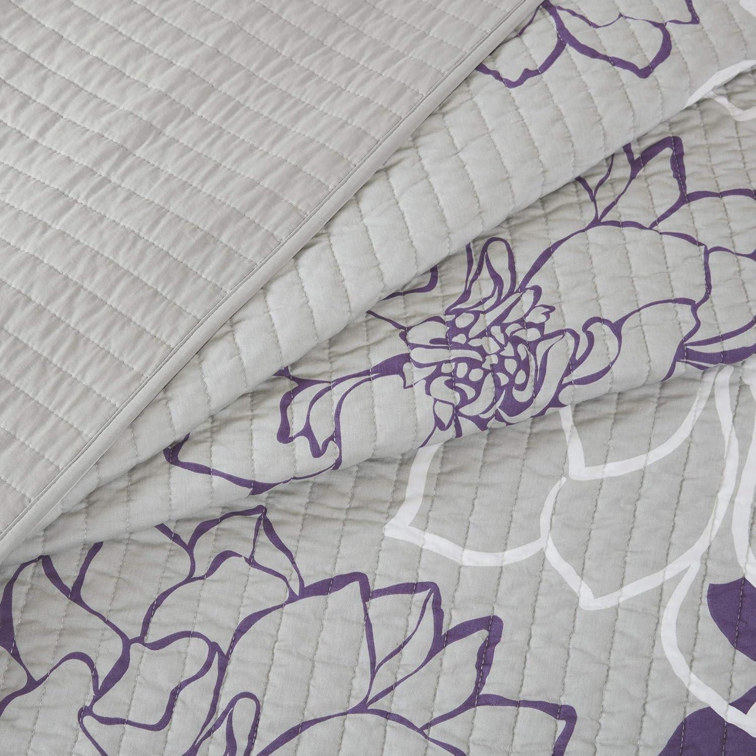 Madison Park Lola Floral 6 Piece Reversible Cotton Quilt Set