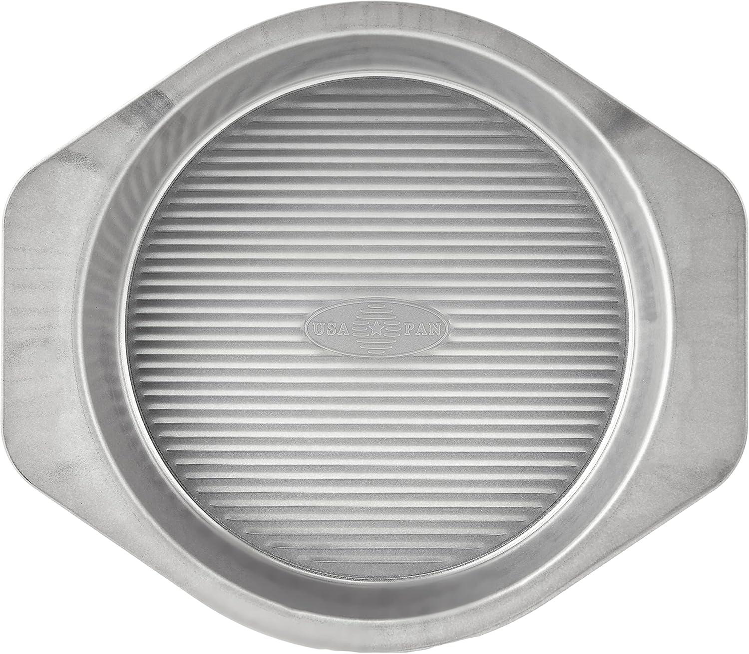USA Pan 1070LC-3-ABC American Bakeware Classics 9-Inch Round Cake Pan, Aluminzed Steel, NULL