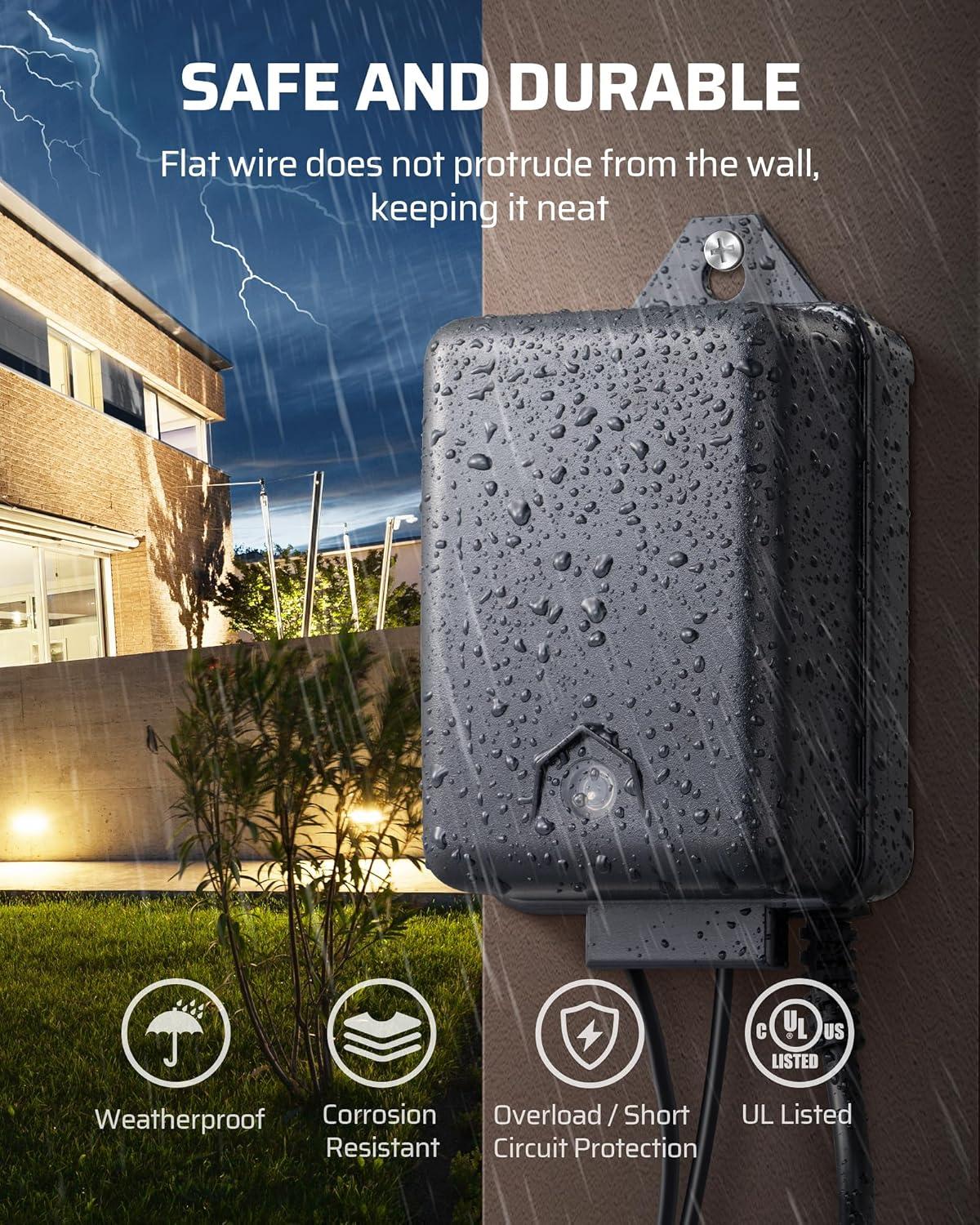 DEWENWILS 60W Low Voltage Transformer with Timer and Photocell Light Sensor, AC 120V to 12V Weatherproof for Outdoor Landscape Lighting