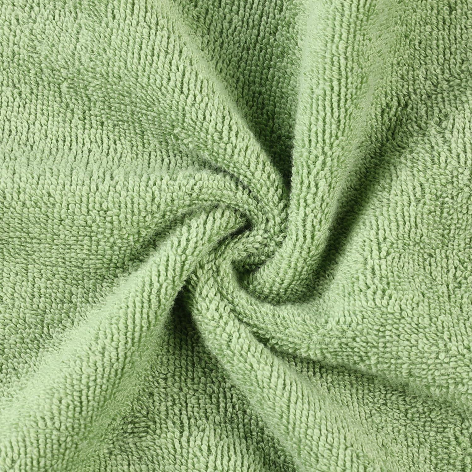 Superior Eco-Friendly Cotton 4-Piece, Terrace Green, Bath Towel Set