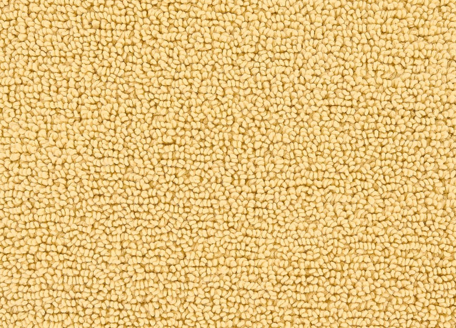 Queen Cotton 3pc Washable Bath Rug Set Yellow - Garland Rug: Machine Made, Tufted, Latex Backing, Lid & Contour Included