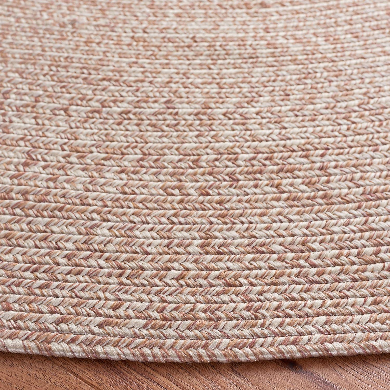 Braided BRA201 Hand Woven Indoor Machine Washable Area Rug - Natural - 6' Round - Safavieh