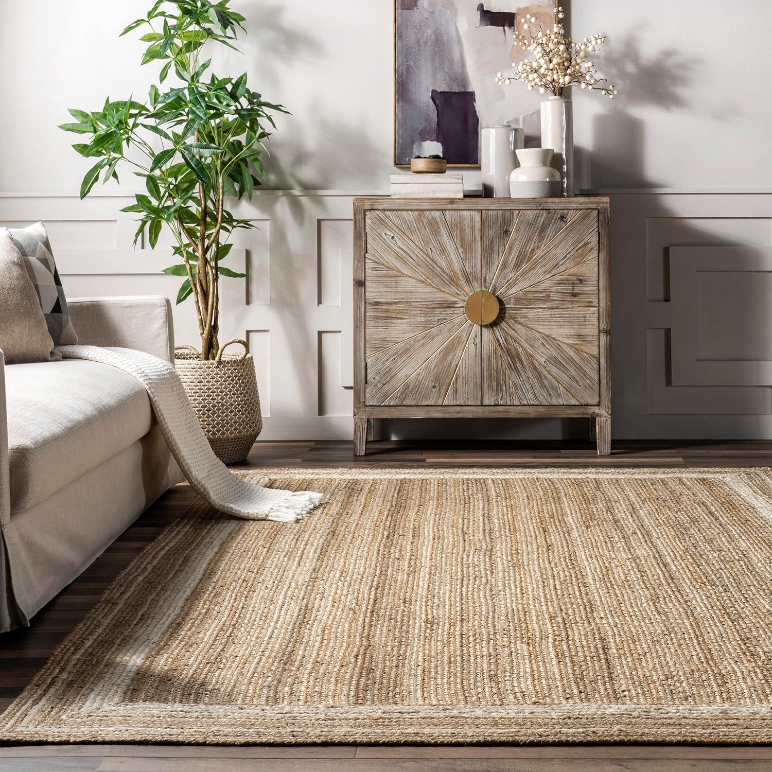 nuLOOM Rikki Coastal Braided Jute Area Rug