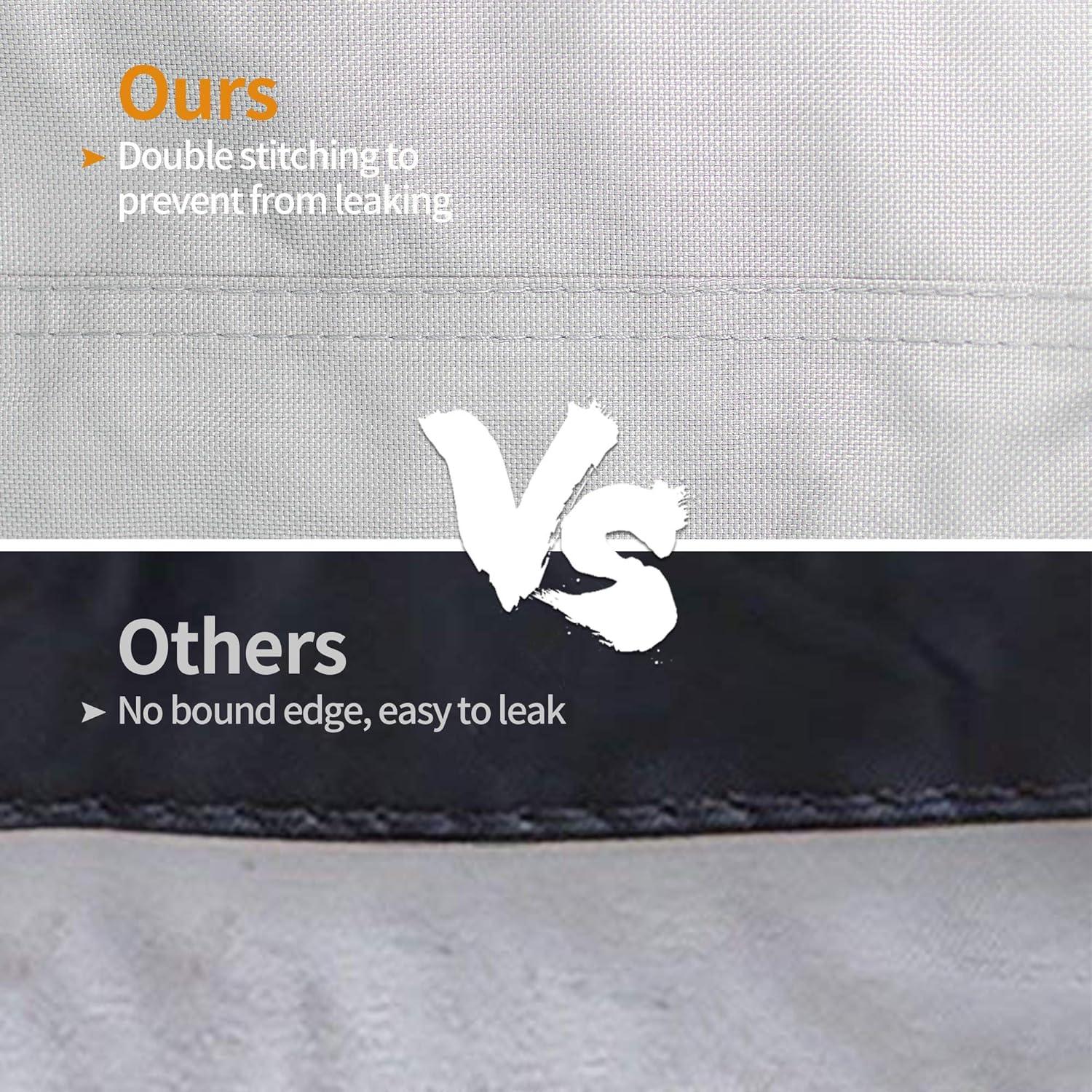 Genrics 12Ft Boat Cover Waterproof Heavy Duty Trailerable Replacement for Jon Boat Grey