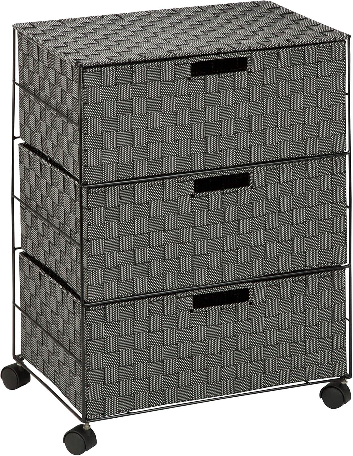 Honey-Can-Do 3 Drawer Woven Organizer with Wheels