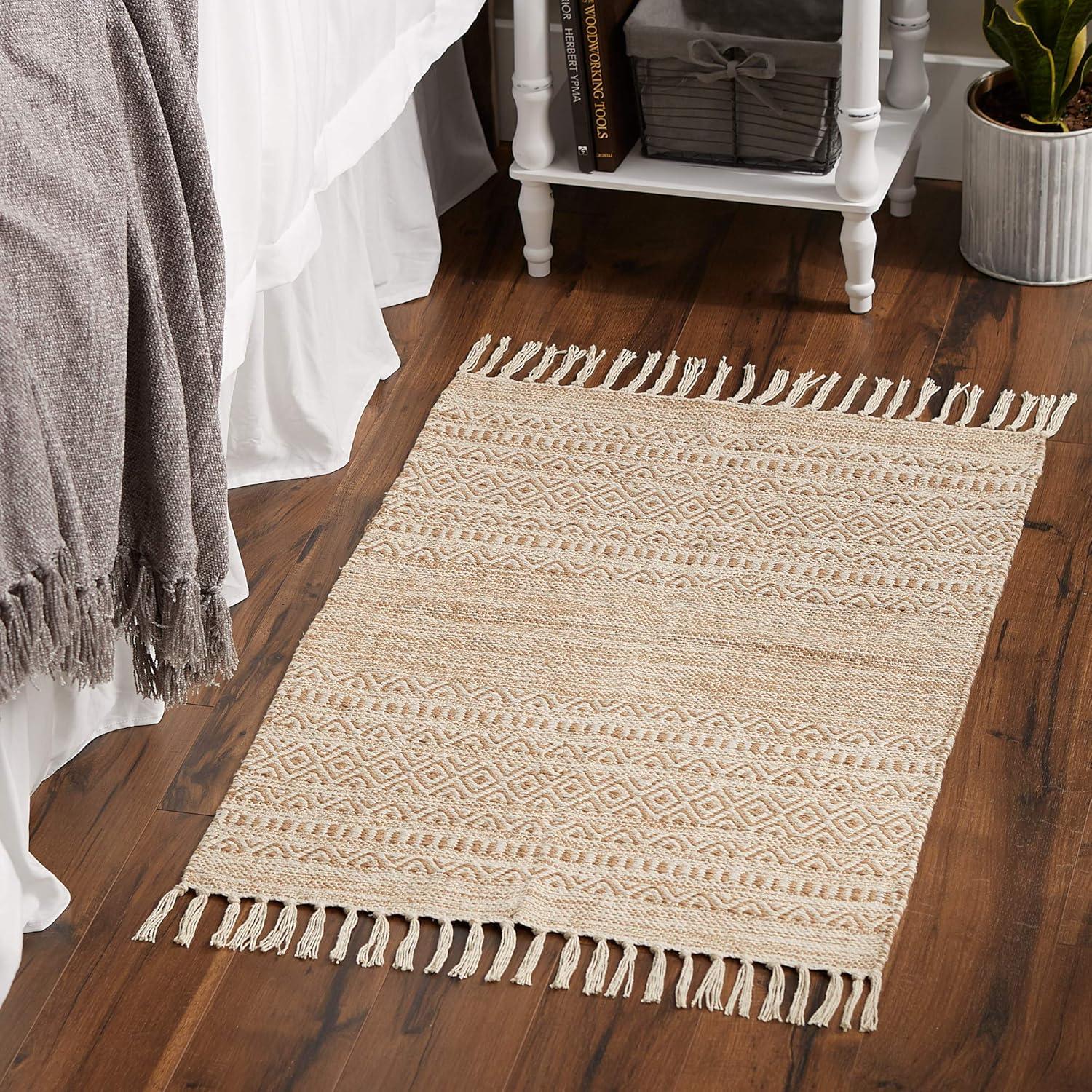 DII Stone Textured Dobby Hand-Loomed Rug 2x3 Ft