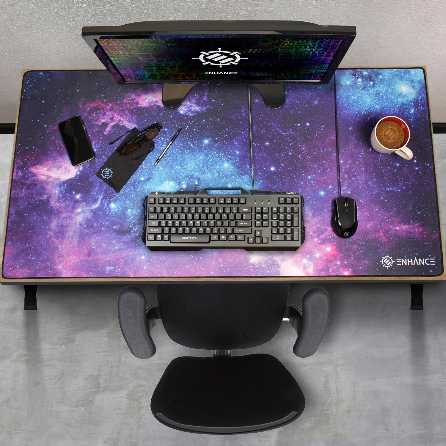 ENHANCE Large XXXL Gaming Desk Mat - Super Giant Mouse Mat with Cushion Padding for Home Office Desk