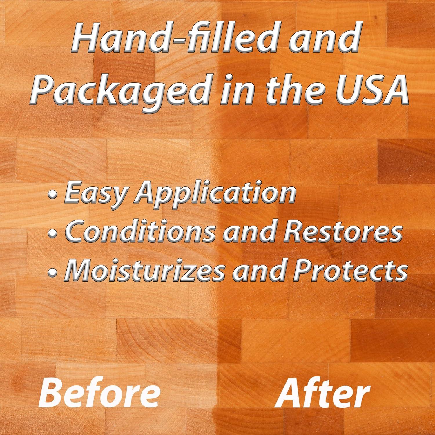 Macy's Place Wood Butter for Cutting Boards and Wooden Tools - 8oz Butcher Block Butter Wax