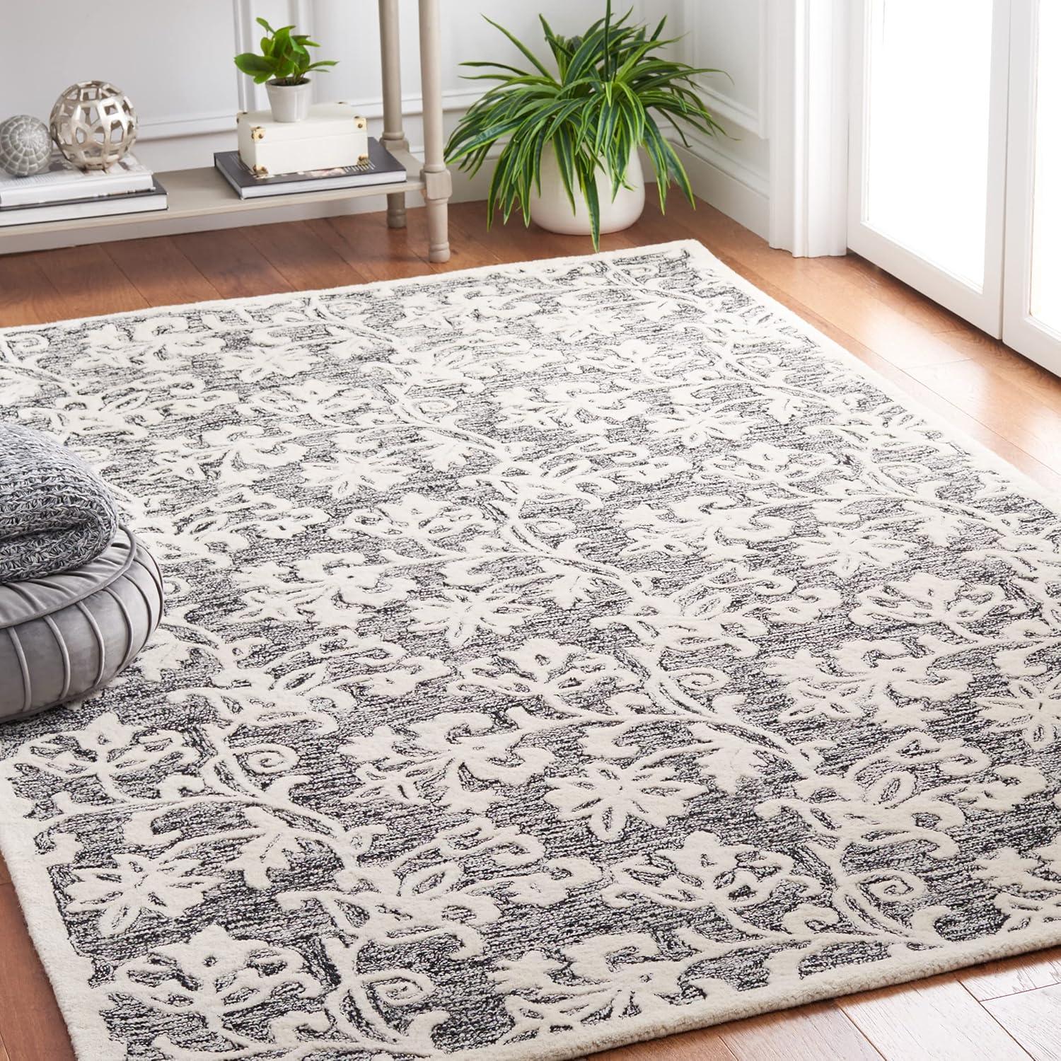 Msr Metro Hand Tufted Wool Floral Indoor Rug