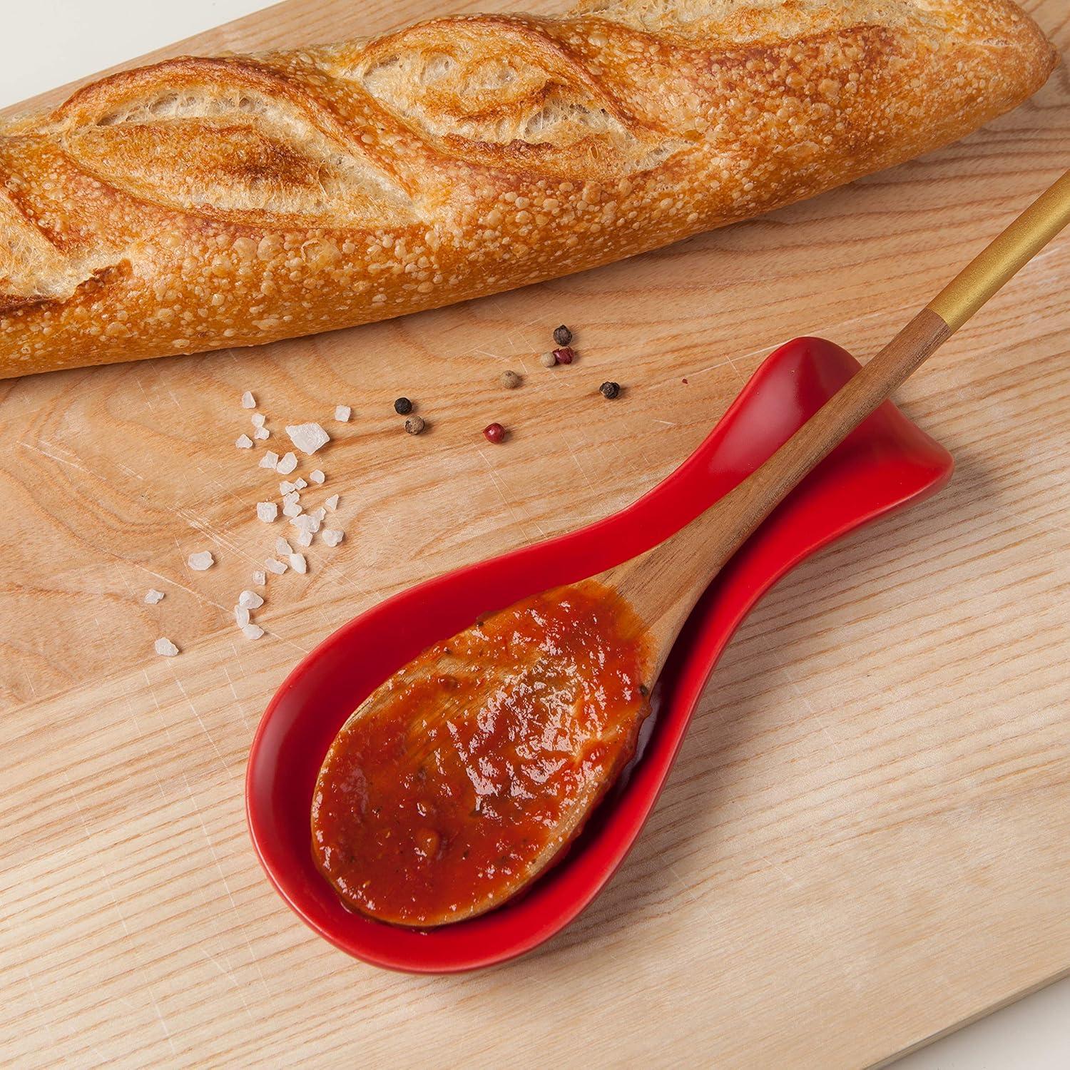 Red Barrel Studio® Newmont Ceramic / Porcelain Oval Spoon Rest