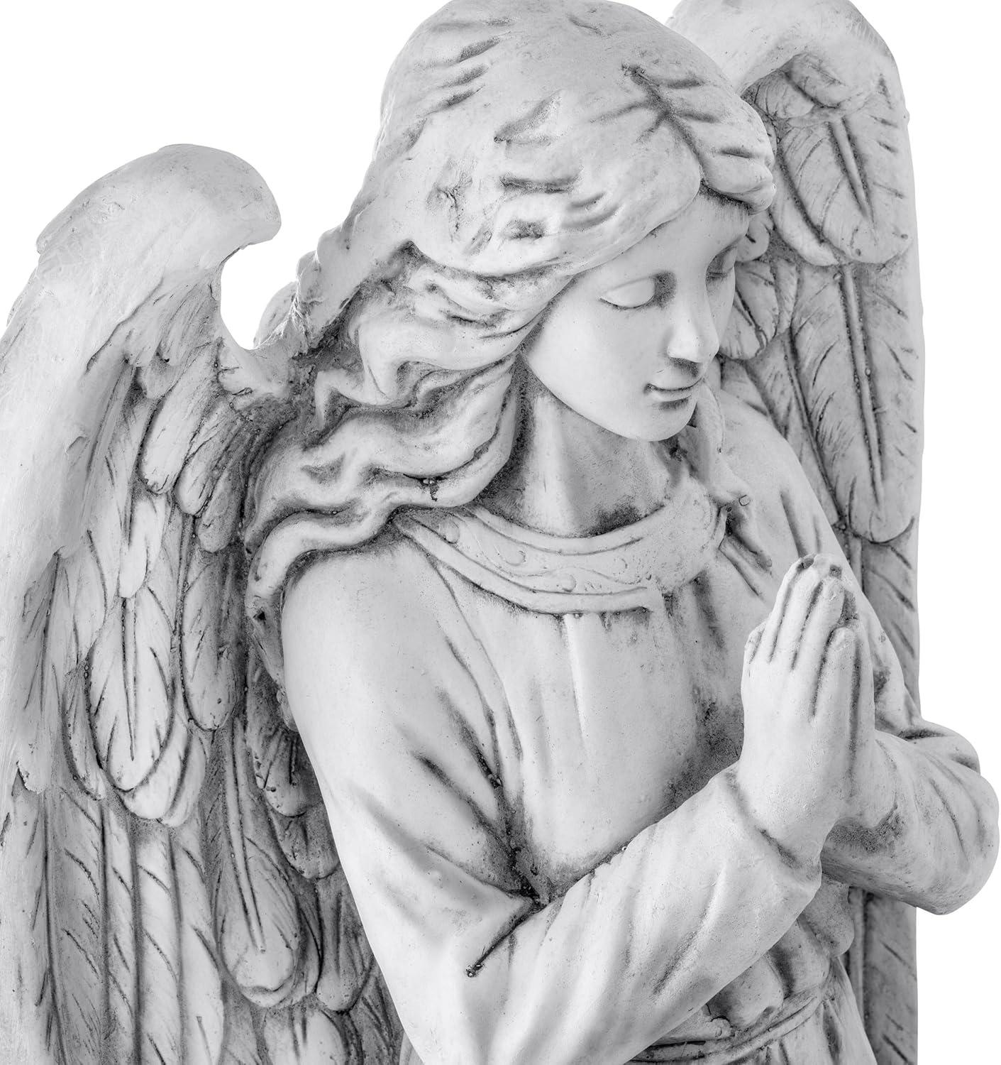 Alpine Corporation Praying Angel Statue, Outdoor Yard Art Decor