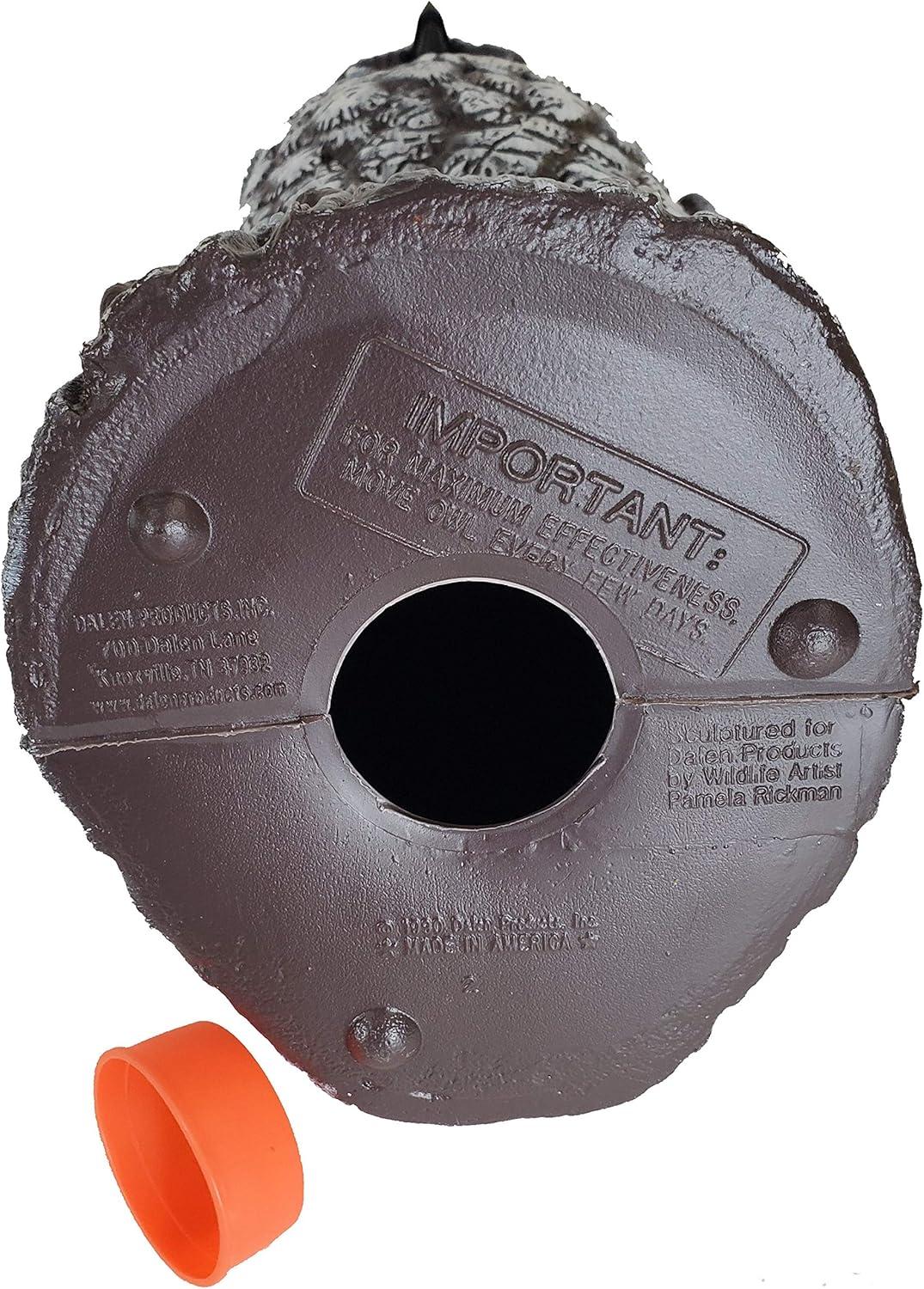 Dalen Fake Owl Decoy to Scare Birds Away from Gardens, Rooftops, and Patios - Scarecrow Provides Chemical-Free Pest Control - Safe and Humane, 16" Great Horned Owl - Snow White