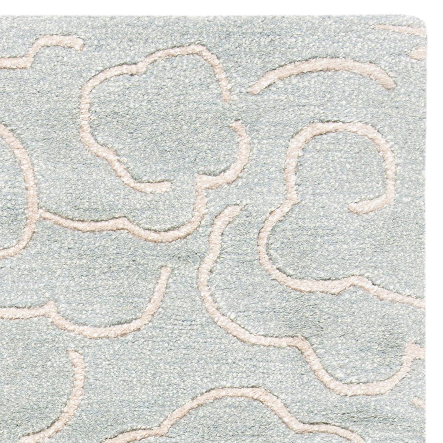 Soho SOH812 Hand Tufted Area Rug - Soft Lt. Blue/Ivory - 7'6"x9'6" - Safavieh.