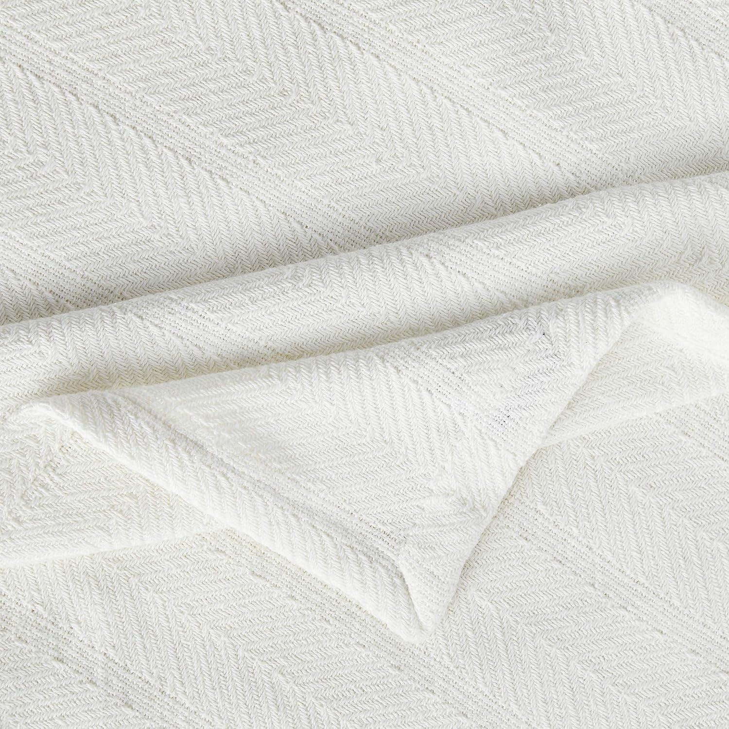 Eddie Bauer Herringbone Cotton Reversible Blanket