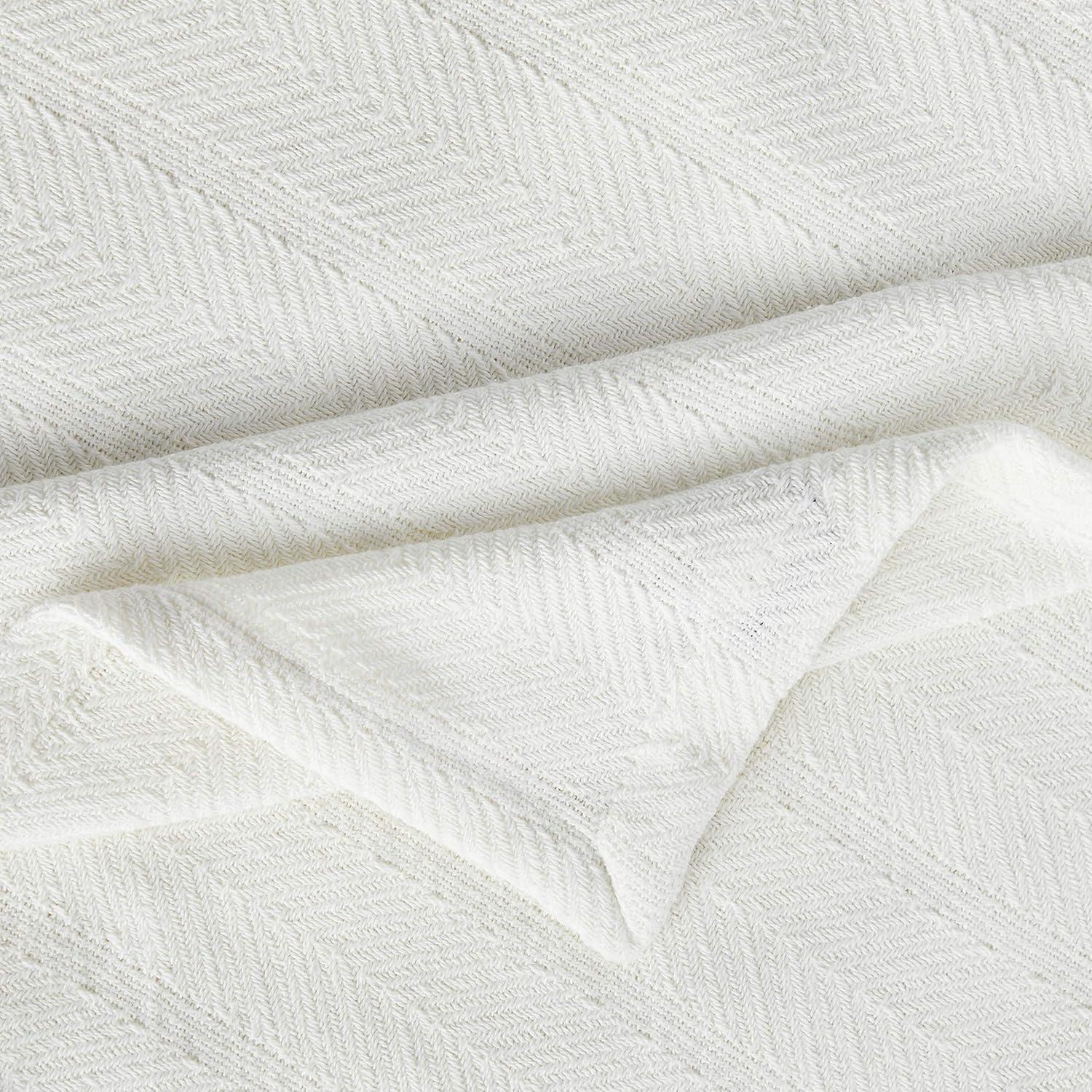 Eddie Bauer Eddie Bauer Herringbone Cotton Reversible Blanket