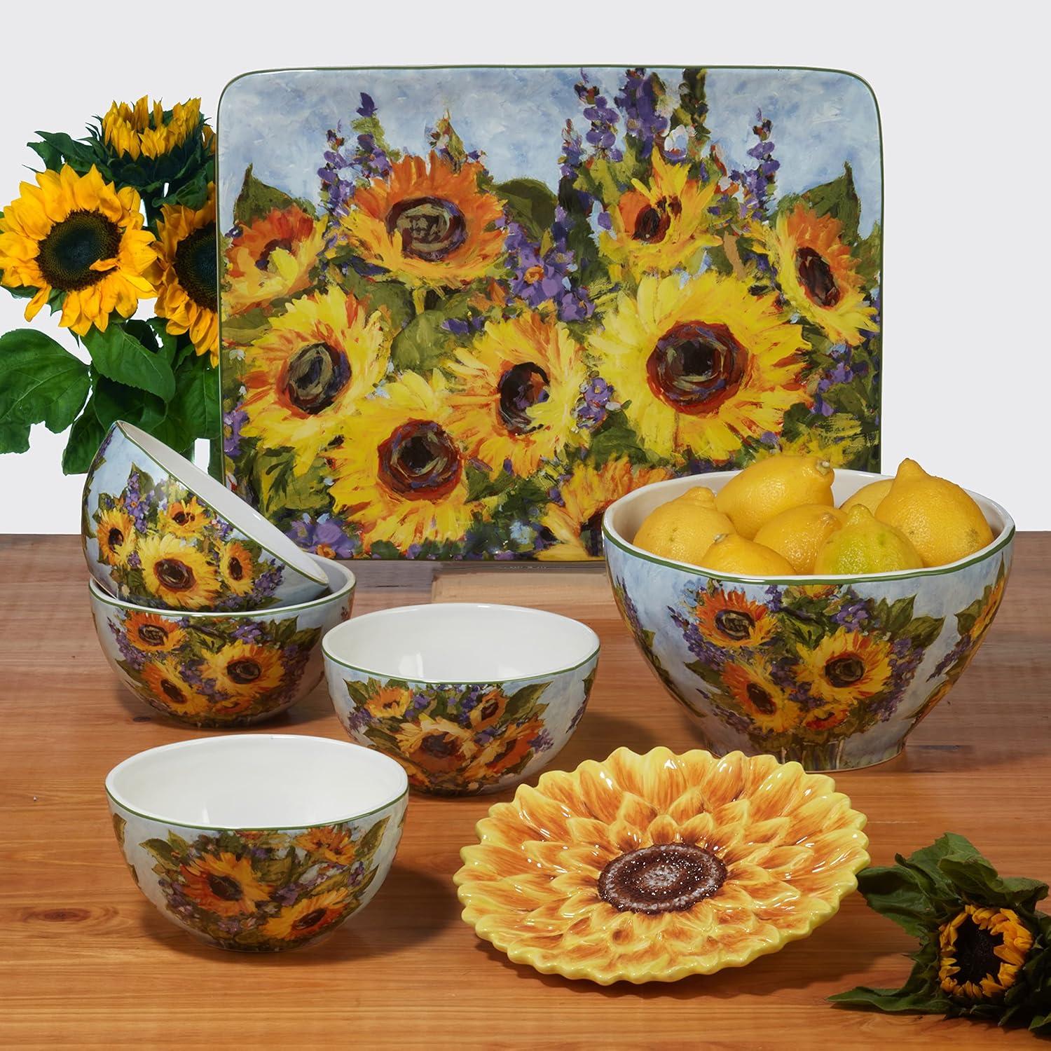 Certified International Sunflower Bouquet Teapot
