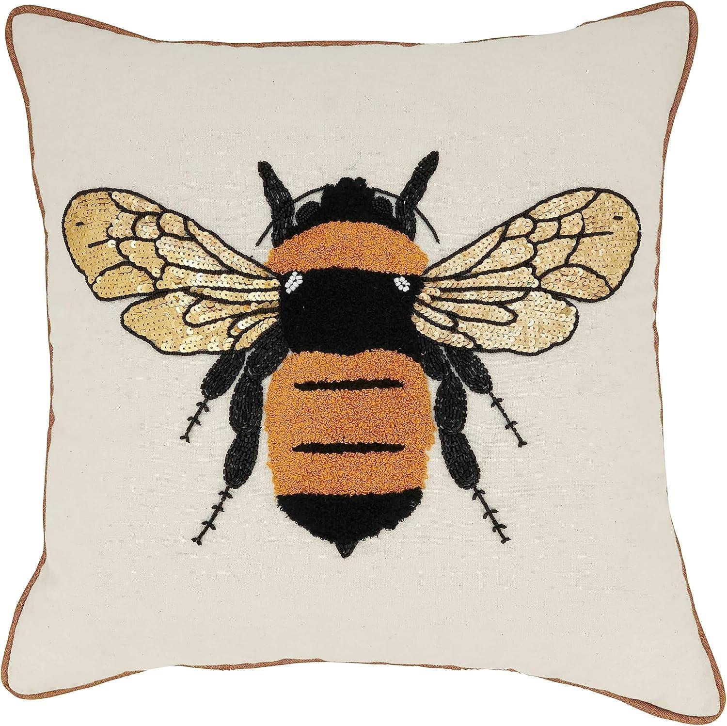 Insectes Collection Cotton Throw Pillow