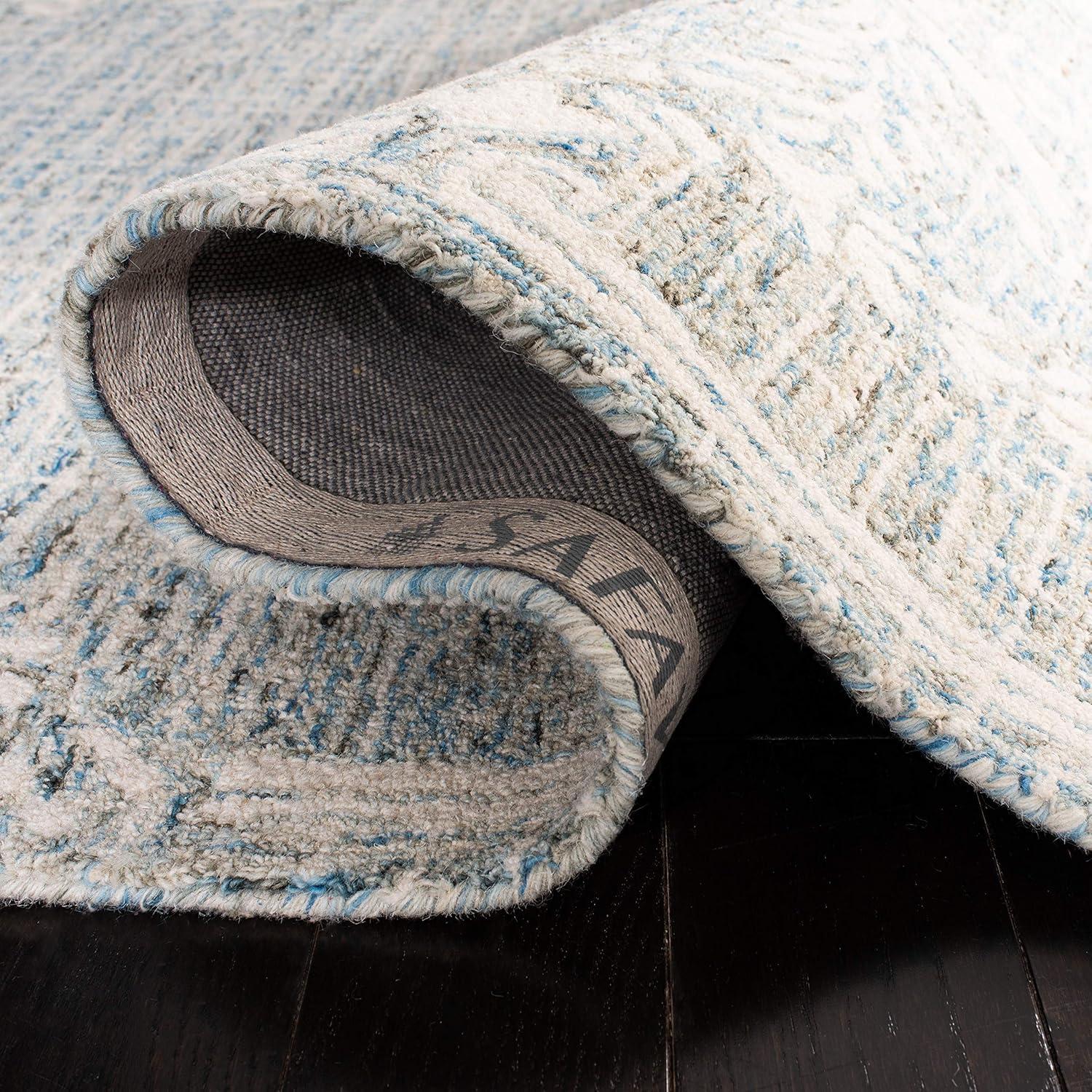 SAFAVIEH Abstract Bryanne Floral Wool Area Rug, Light Blue, 4' x 6'