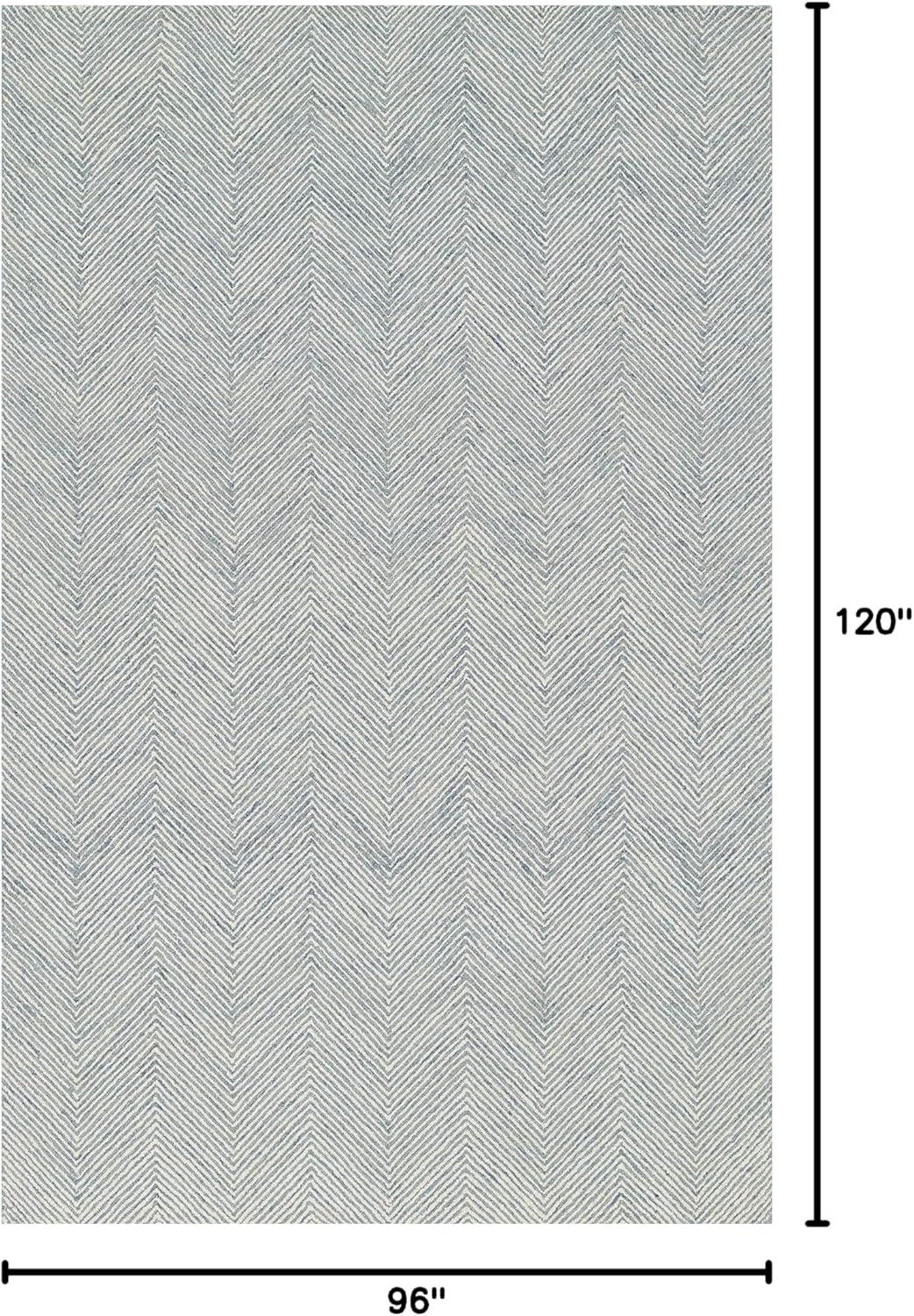 Wheaton Chevron Handmade Tufted Wool Taupe Area Rug