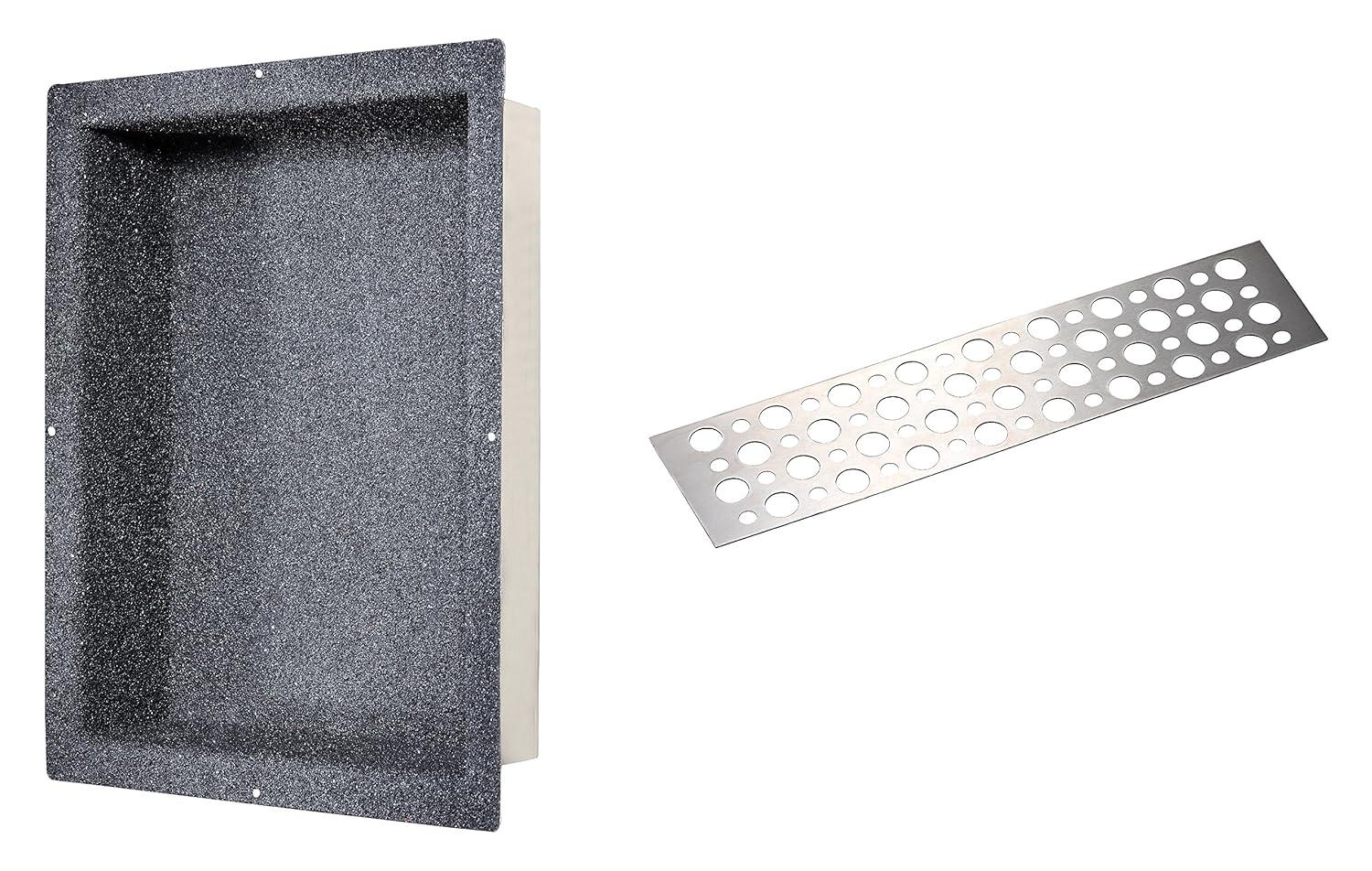 Shower Niche with Support Plate Wall Organizer Rectangular Bathroom Niche Shelf