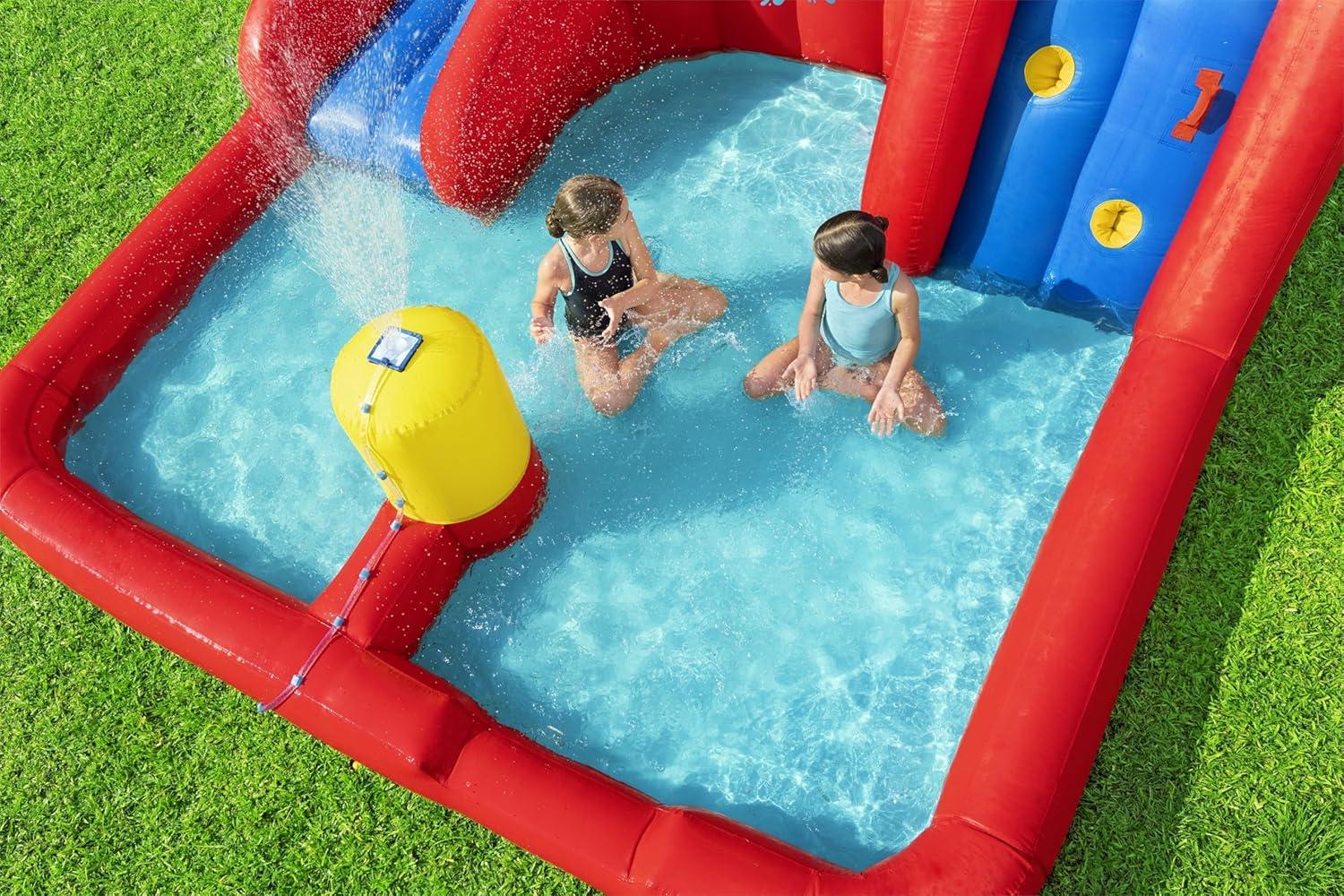 AstroSplash Mega Outdoor Water Park with Slide and Climbing Wall