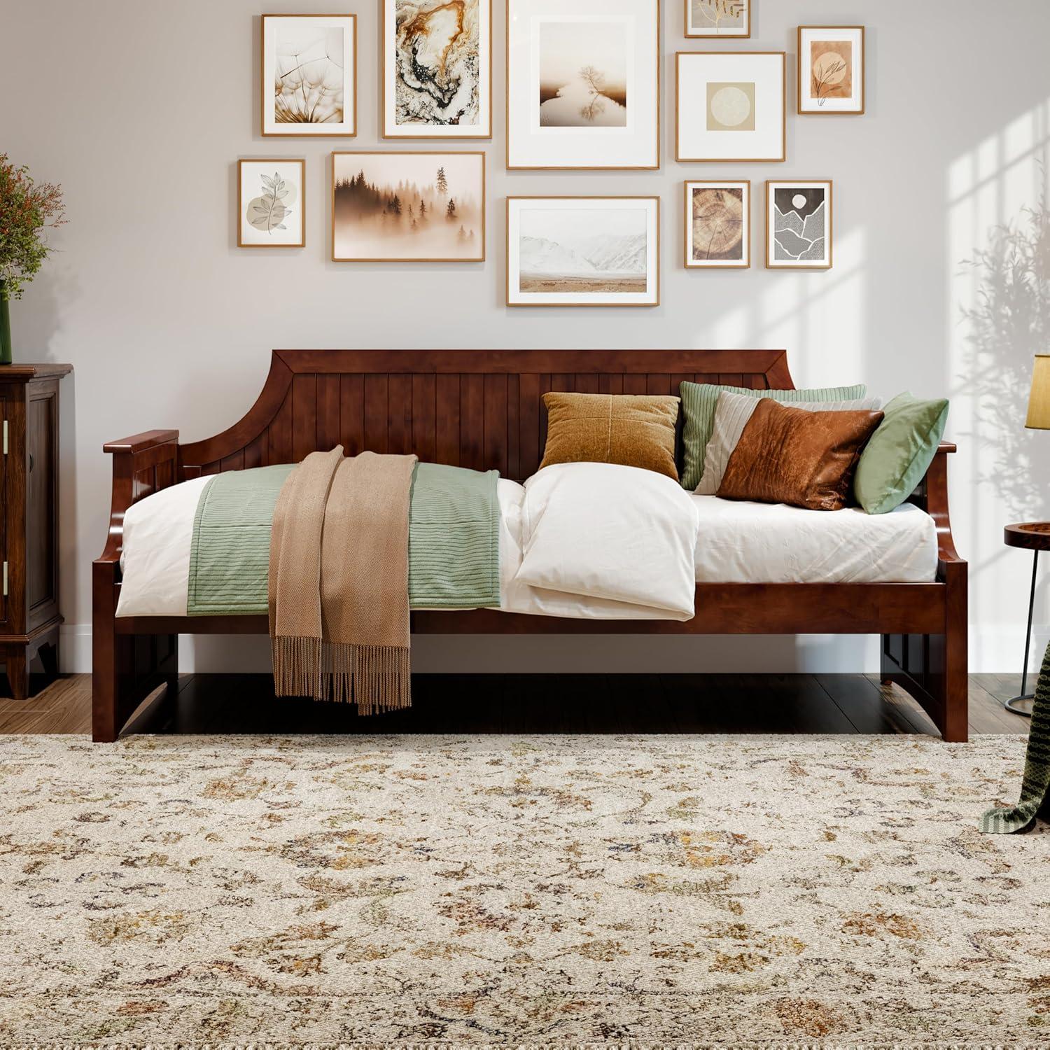AFI Cambridge Twin Wood Daybed in Walnut