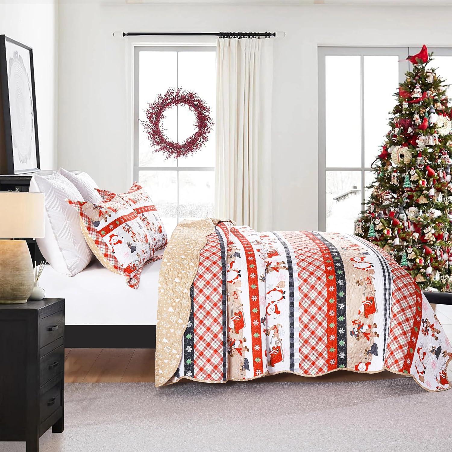 MarCielo Kids Christmas Quilt Bedspread Set BY210