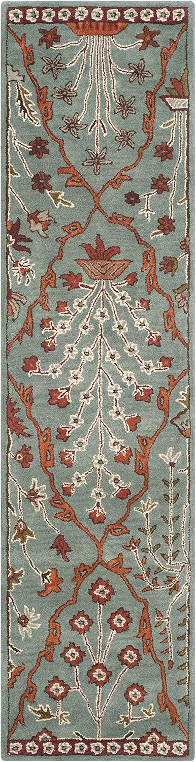Wyndham WYD206 Power Loomed Area Rug - Blue/Rust - 8'9"x12' - Safavieh.