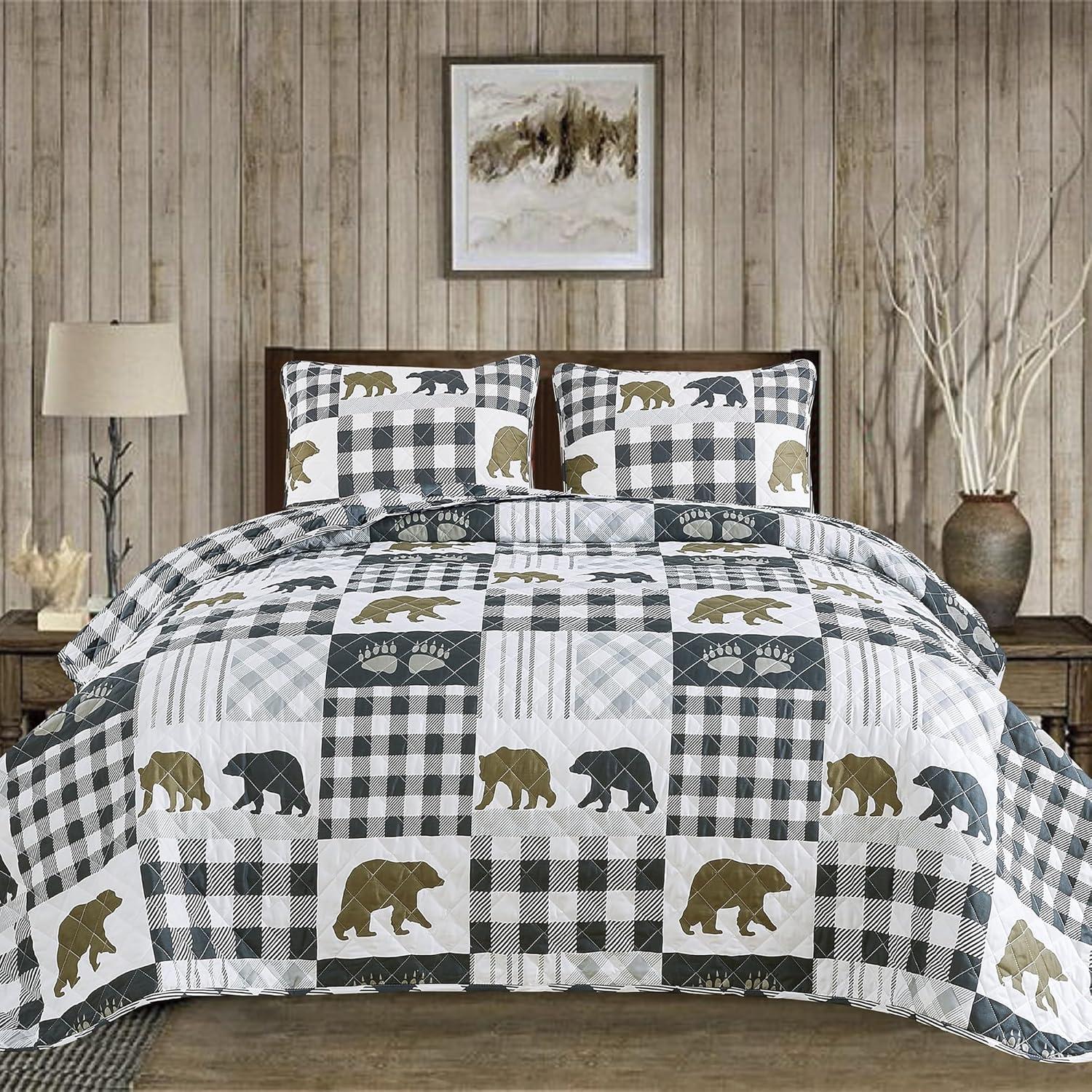 Market & Place Cedar Creek No Log Cabin Quilt Set