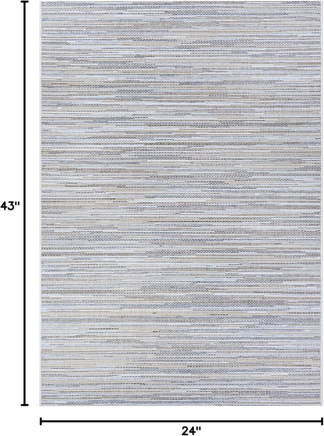 Couristan Monte Carlo Coastal Breeze Indoor/Outdoor Area Rug, 2' x 3'7", Taupe-Champagne