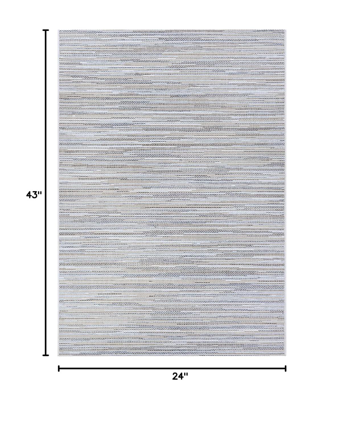 Couristan Monte Carlo Coastal Breeze Indoor/Outdoor Area Rug, 2' x 3'7", Taupe-Champagne