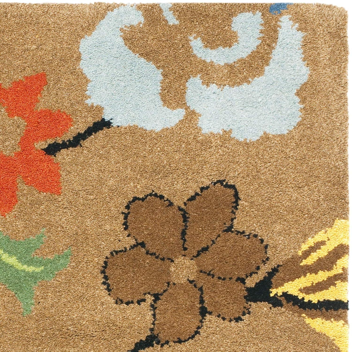 SAFAVIEH Soho Colin Floral Wool Area Rug, Brown/Multi, 5' x 8'