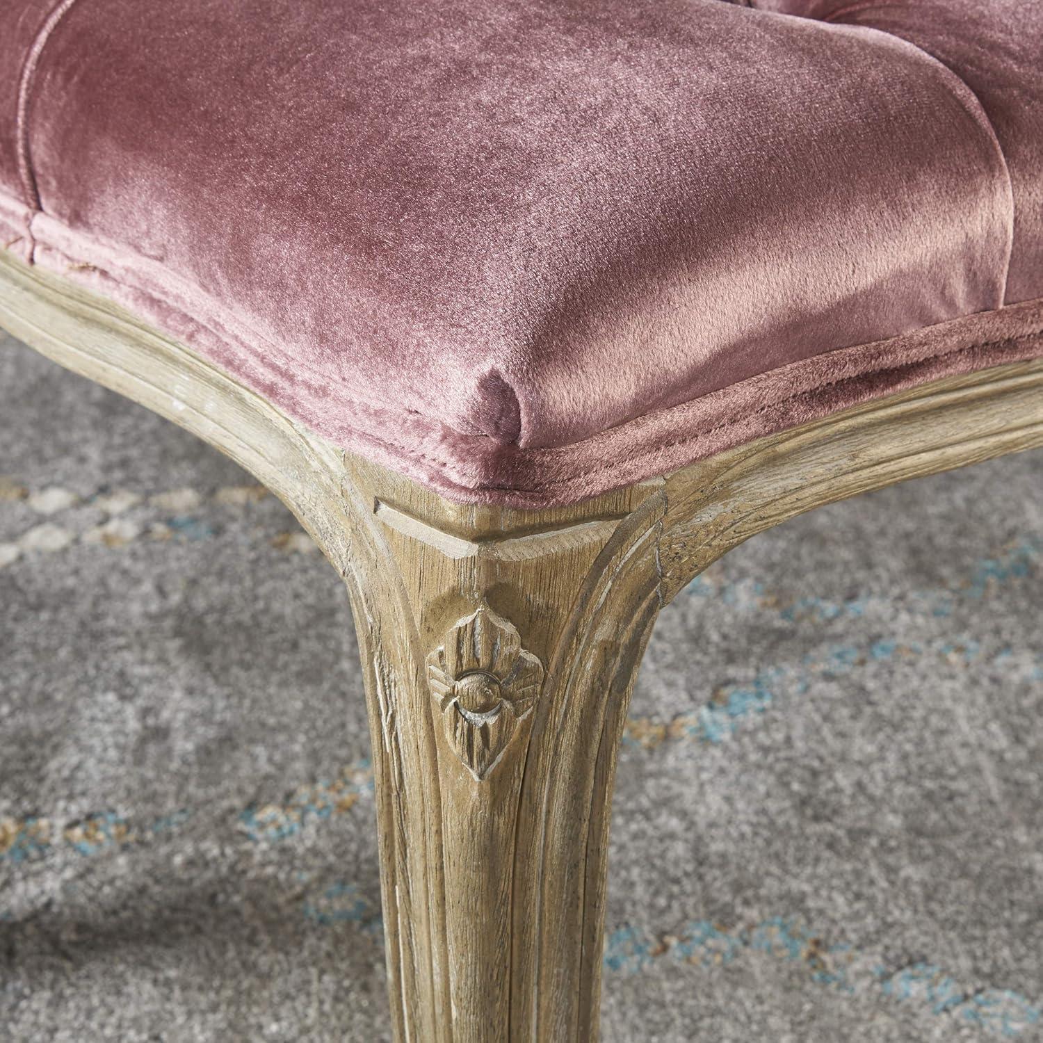 Tassia New Velvet Tufted Bench - Blush - Christopher Knight Home