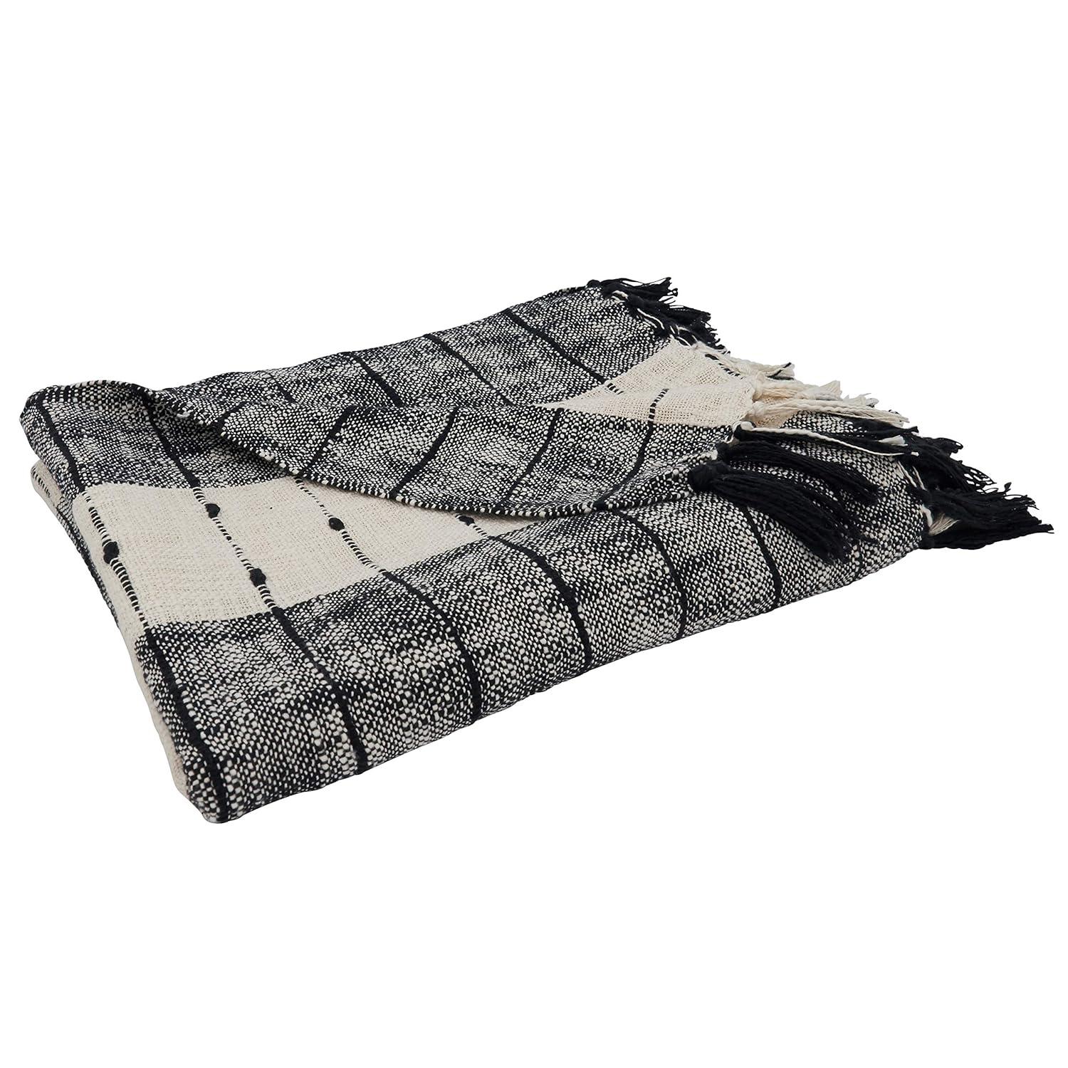Saro Sevan Collection Hand Woven Throw Blanket