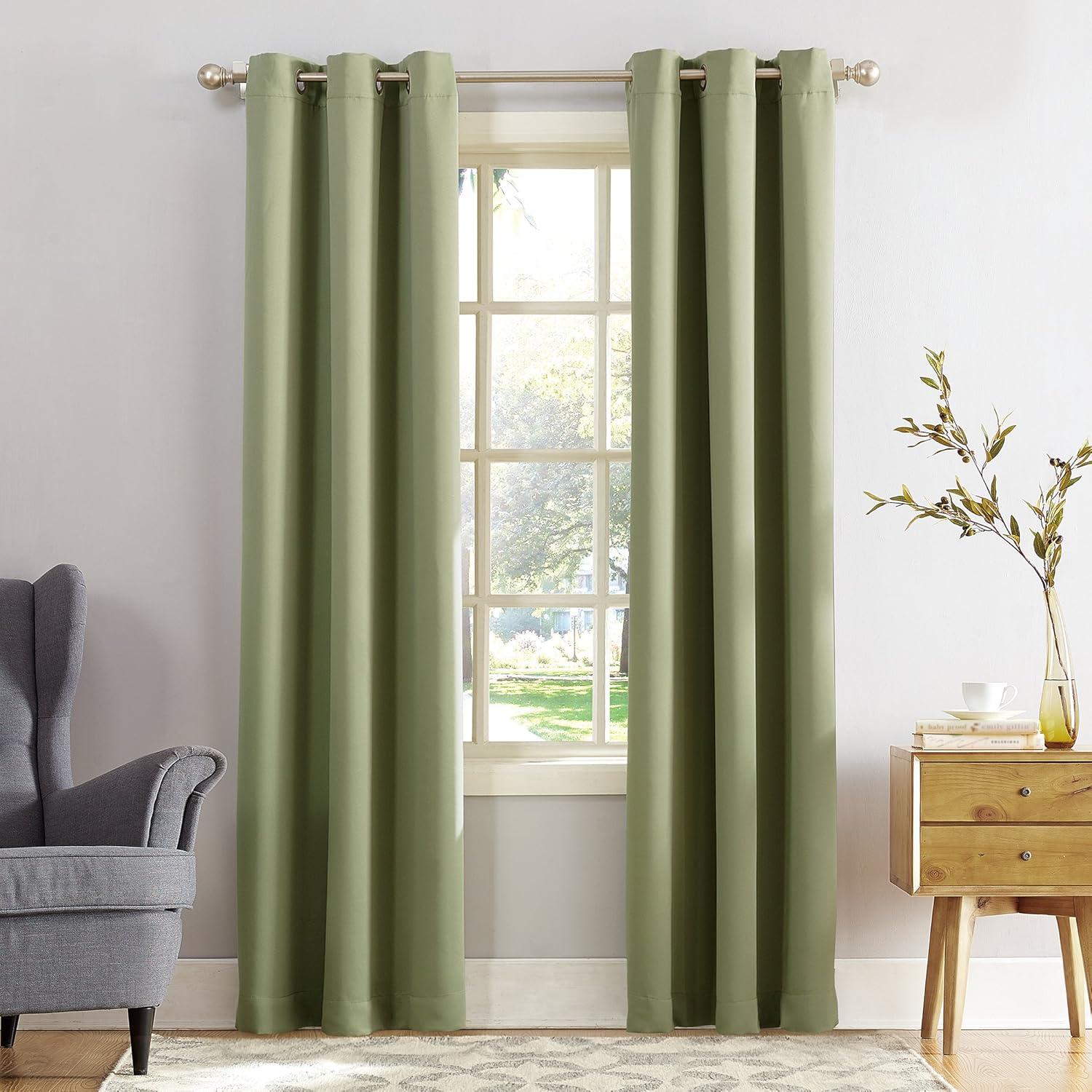 Sun Zero Blackout Kenneth Energy Saving Grommet Curtain Panel